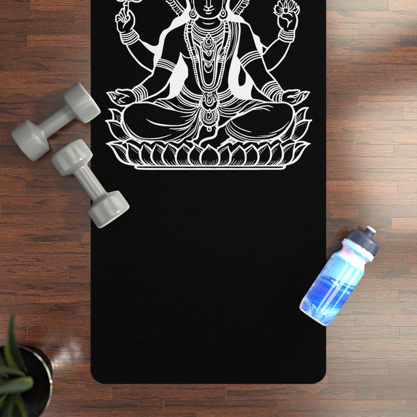 Vishnu Rubber Yoga Mat: Non-Slip Suede Top & Natural Rubber Bottom, Design, 24×70" Cushioning for Yoga, Pilates, Meditation