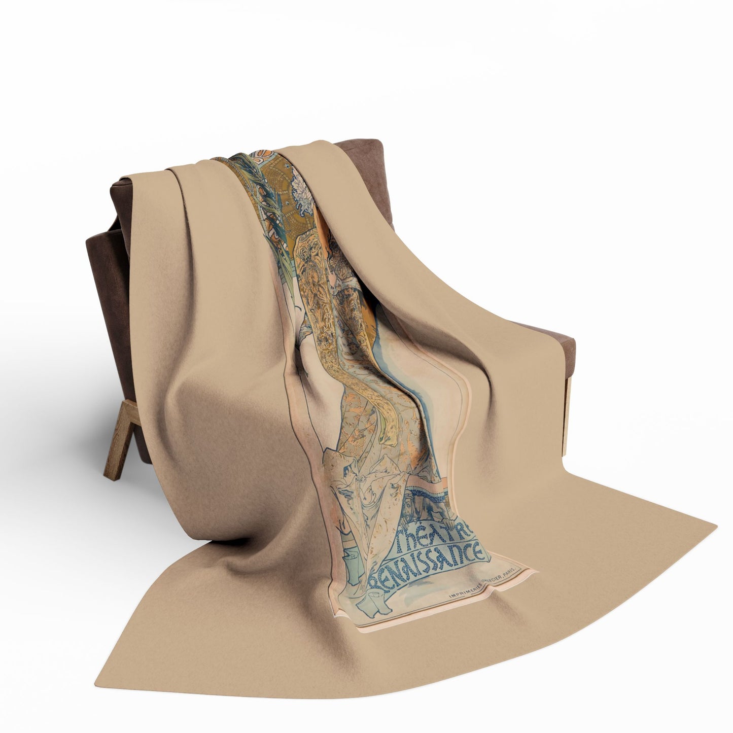 Arctic Fleece Blanket: 1894 Gismonda, Sarah Bernhardt, by Alphonse Mucha, Art Nouveau, Cozy Winter Throw, Perfect Gift for Art Lovers