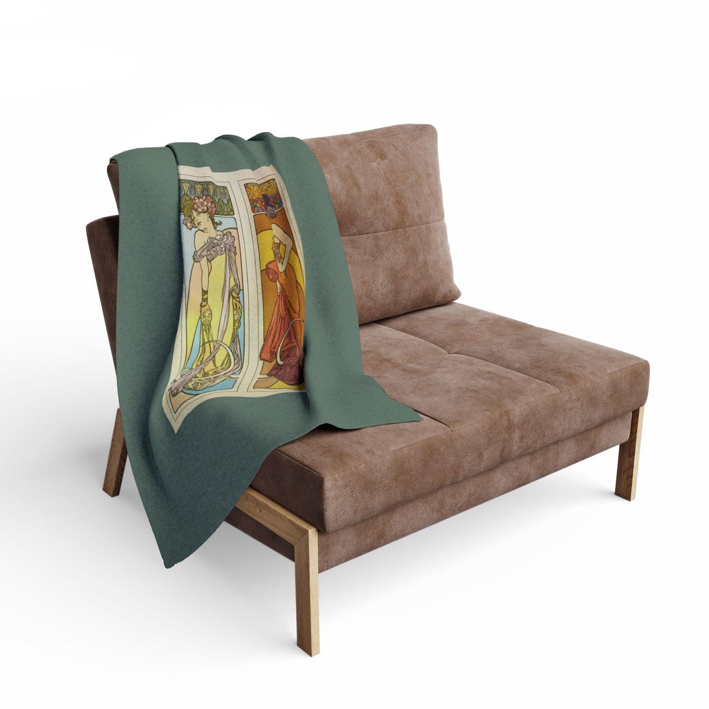 Arctic Fleece Blanket: 1902 Documents Decoratifs, Plate 45, by Alphonse Mucha, Art Nouveau, Cozy Winter Throw, Perfect Gift for Art Lovers