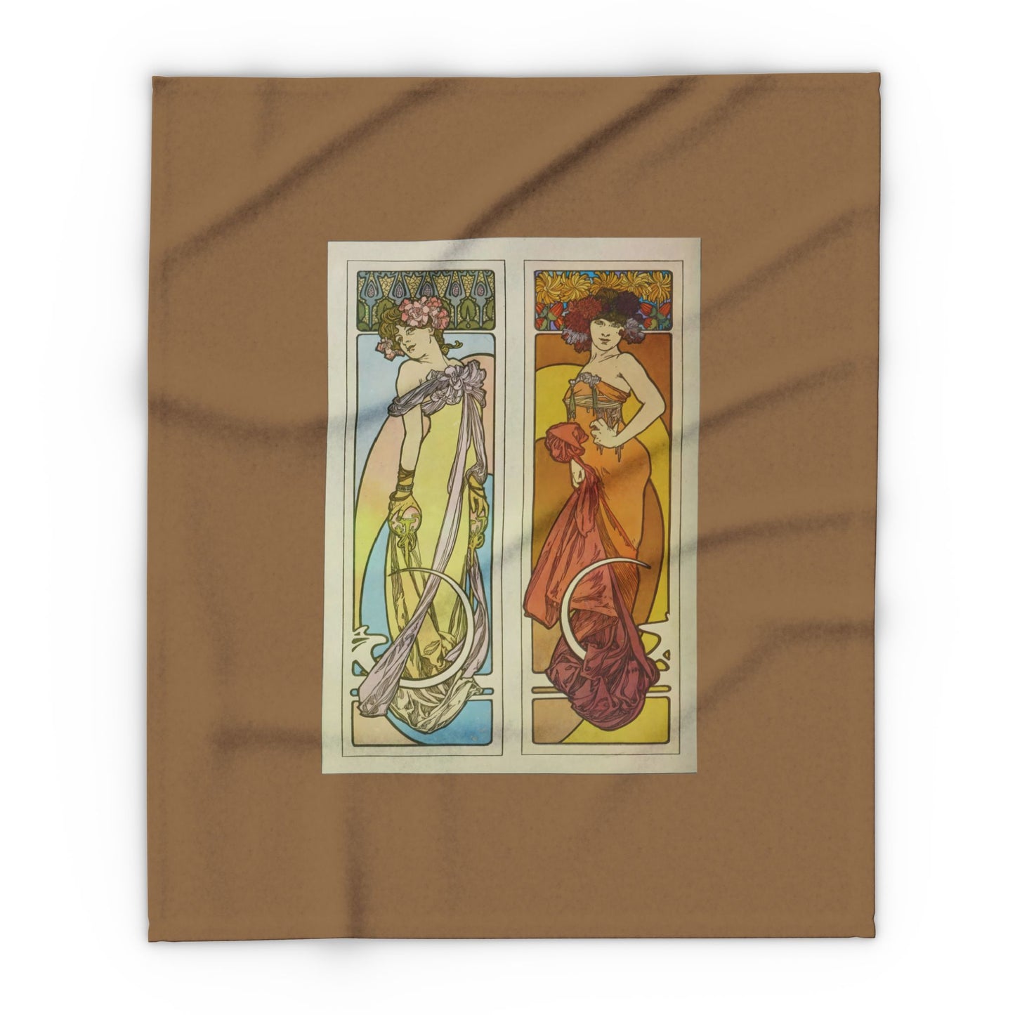 Arctic Fleece Blanket: 1902 Documents Decoratifs, Plate 45, by Alphonse Mucha, Art Nouveau, Cozy Winter Throw, Perfect Gift for Art Lovers