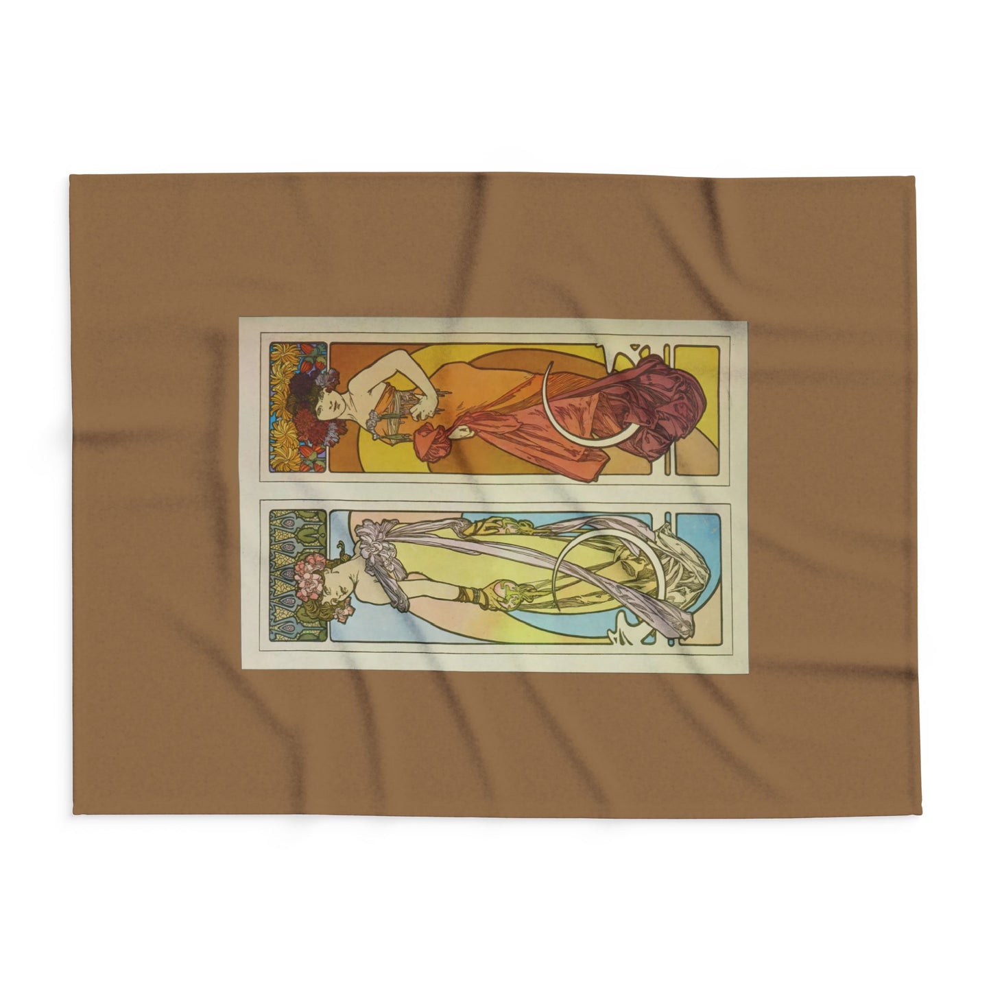 Arctic Fleece Blanket: 1902 Documents Decoratifs, Plate 45, by Alphonse Mucha, Art Nouveau, Cozy Winter Throw, Perfect Gift for Art Lovers