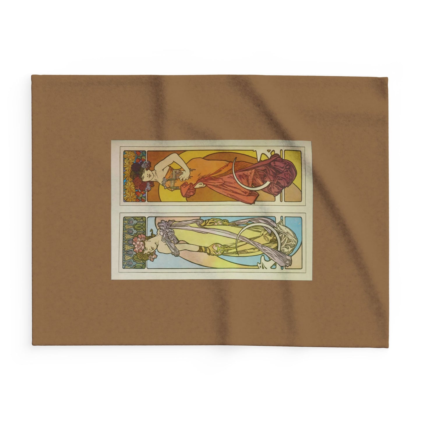 Arctic Fleece Blanket: 1902 Documents Decoratifs, Plate 45, by Alphonse Mucha, Art Nouveau, Cozy Winter Throw, Perfect Gift for Art Lovers