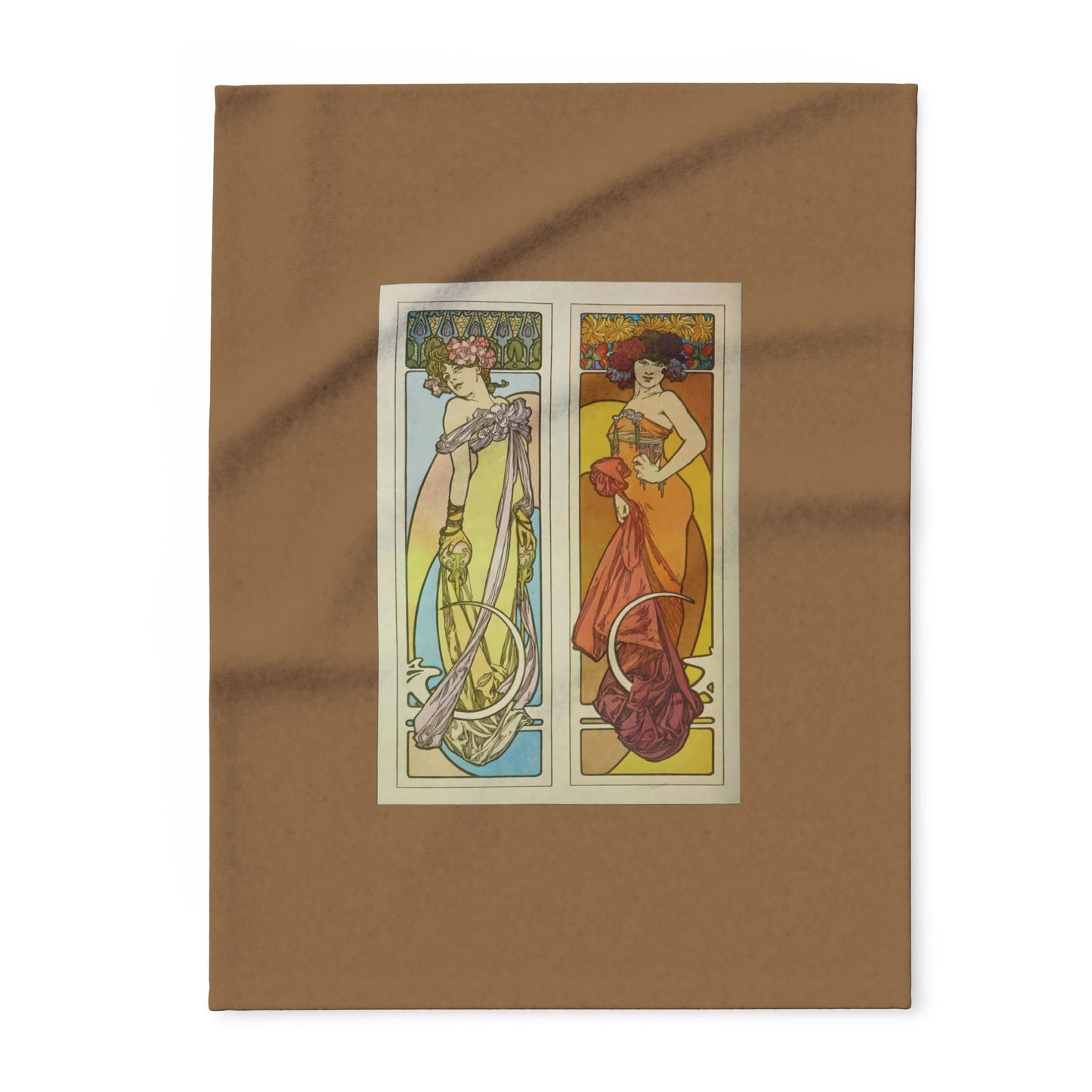 Arctic Fleece Blanket: 1902 Documents Decoratifs, Plate 45, by Alphonse Mucha, Art Nouveau, Cozy Winter Throw, Perfect Gift for Art Lovers