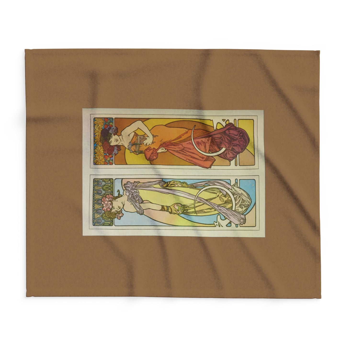 Arctic Fleece Blanket: 1902 Documents Decoratifs, Plate 45, by Alphonse Mucha, Art Nouveau, Cozy Winter Throw, Perfect Gift for Art Lovers