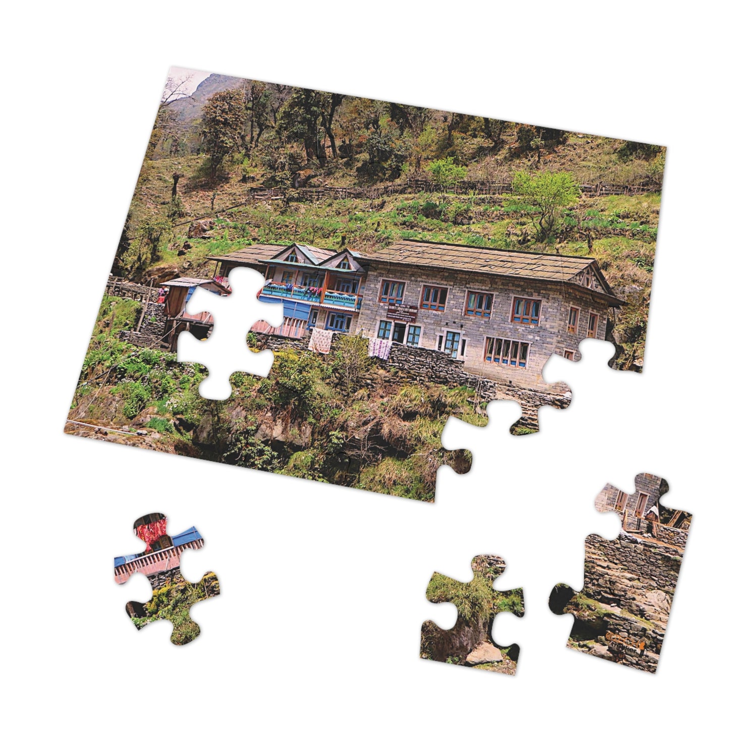Jigsaw Puzzle & Tin: Original Photo, Solu Khumbu, Nepal (2015), Vibrant Glossy Puzzle, Nature Lover's Gift, 30 to 500 Pcs