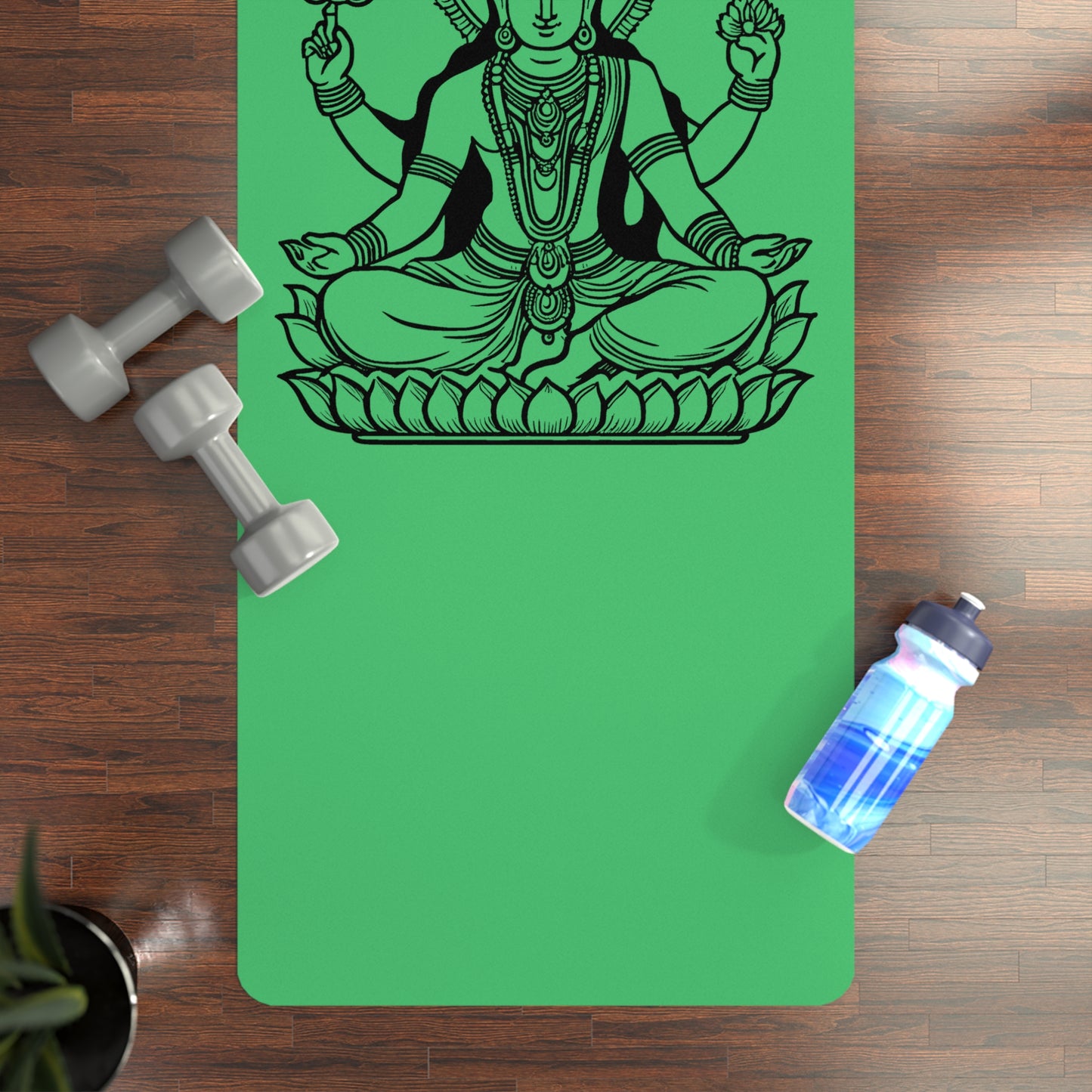 Vishnu Rubber Yoga Mat: Non-Slip Suede Top & Natural Rubber Bottom, Design, 24×70" Cushioning for Yoga, Pilates, Meditation