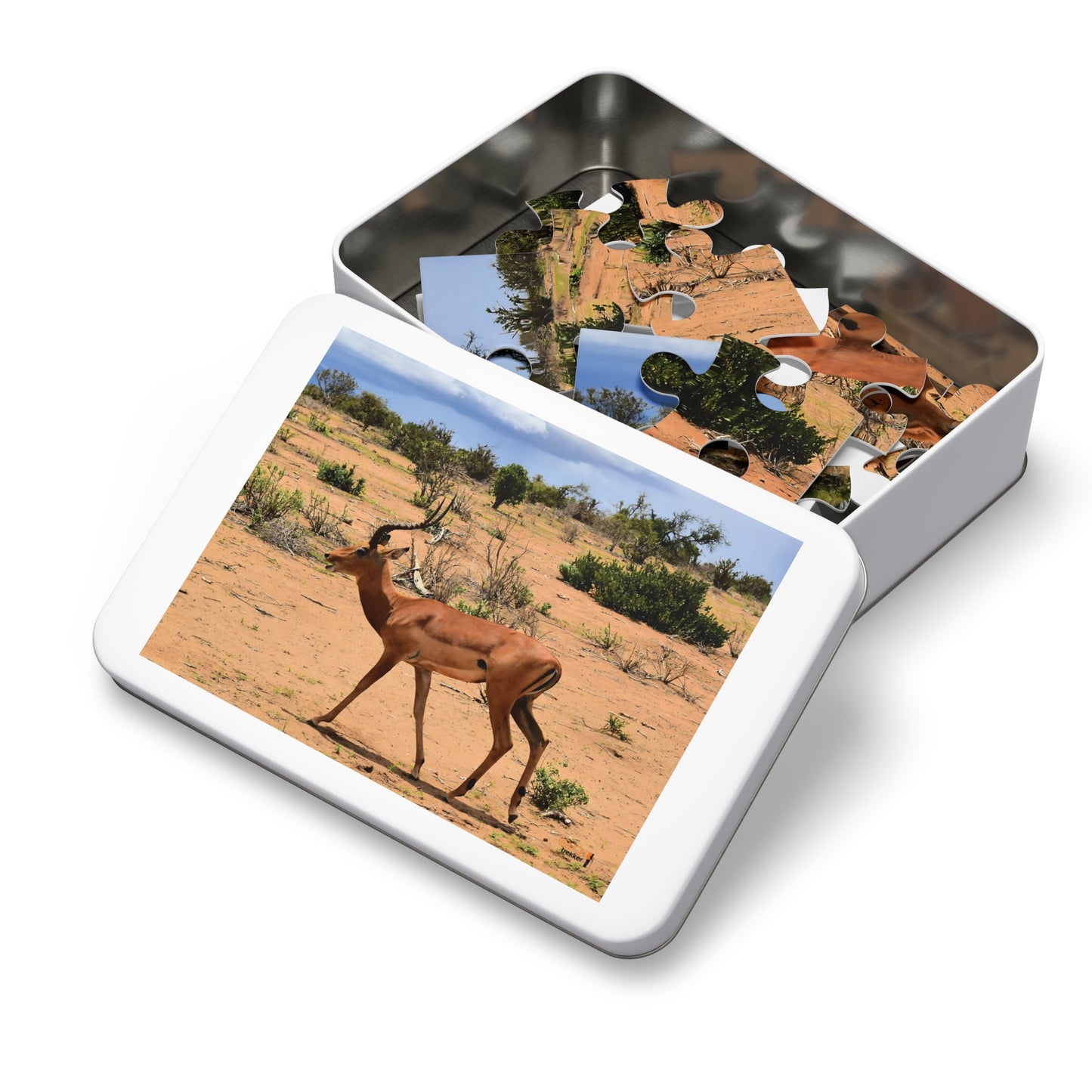 Jigsaw Puzzle & Tin: Original Photo, Tsavo East, Kenya (2023), Vibrant Glossy Puzzle, Nature Lover's Gift, 30 to 1,000 Pcs