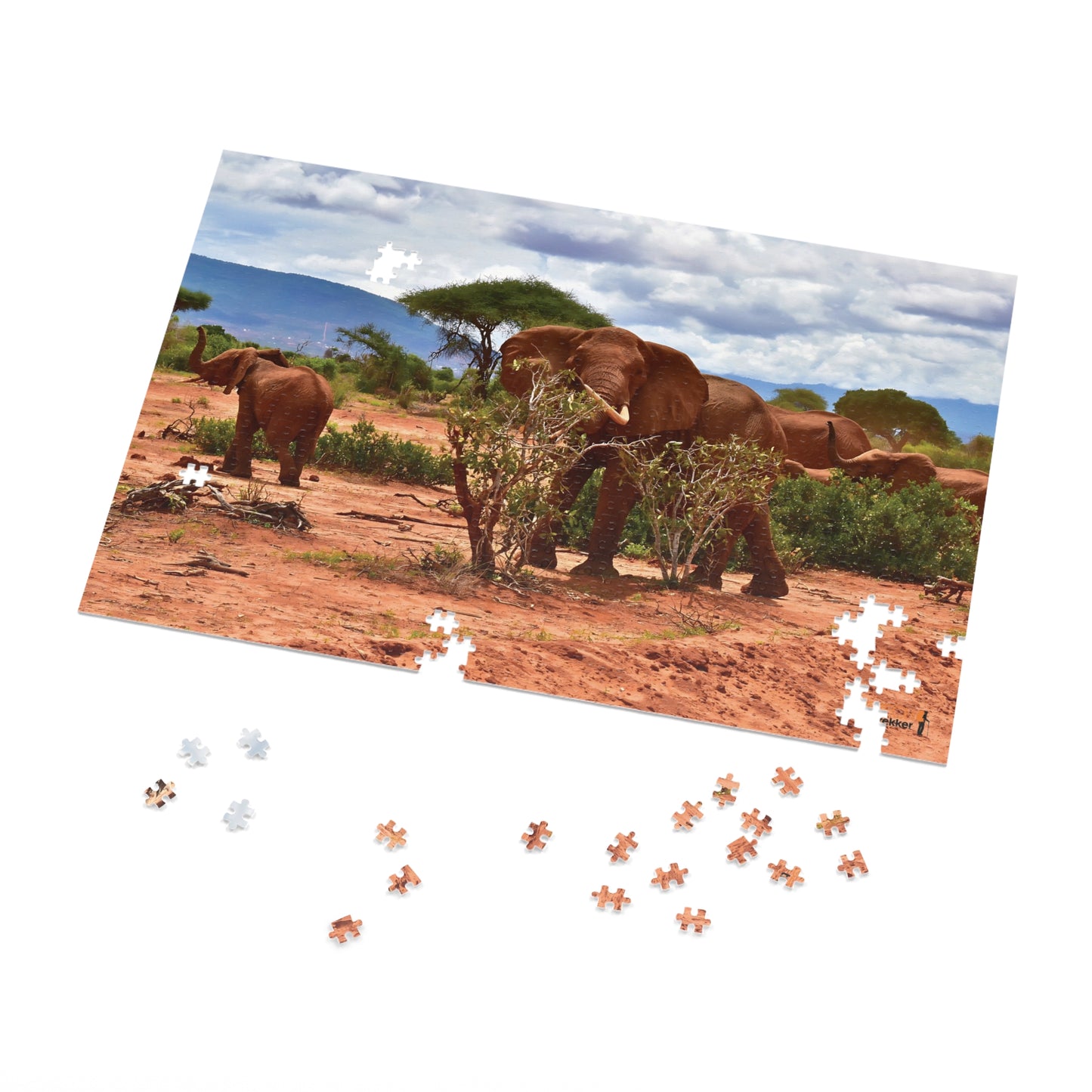 Jigsaw Puzzle & Tin: Original Photo, Tsavo East, Kenya (2023), Vibrant Glossy Puzzle, Nature Lover's Gift, 30 to 1,000 Pcs