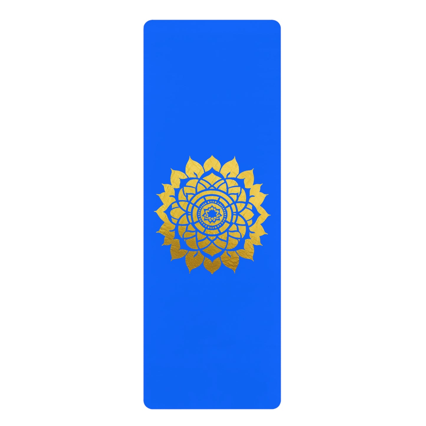 Mandala Rubber Yoga Mat: Non-Slip Suede Top & Natural Rubber Bottom, Colorful Lotus Design, 24×70" Cushioning for Yoga, Pilates, Meditation