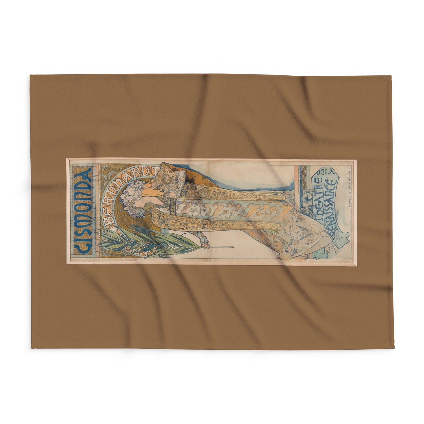 Arctic Fleece Blanket: 1894 Gismonda, Sarah Bernhardt, by Alphonse Mucha, Art Nouveau, Cozy Winter Throw, Perfect Gift for Art Lovers