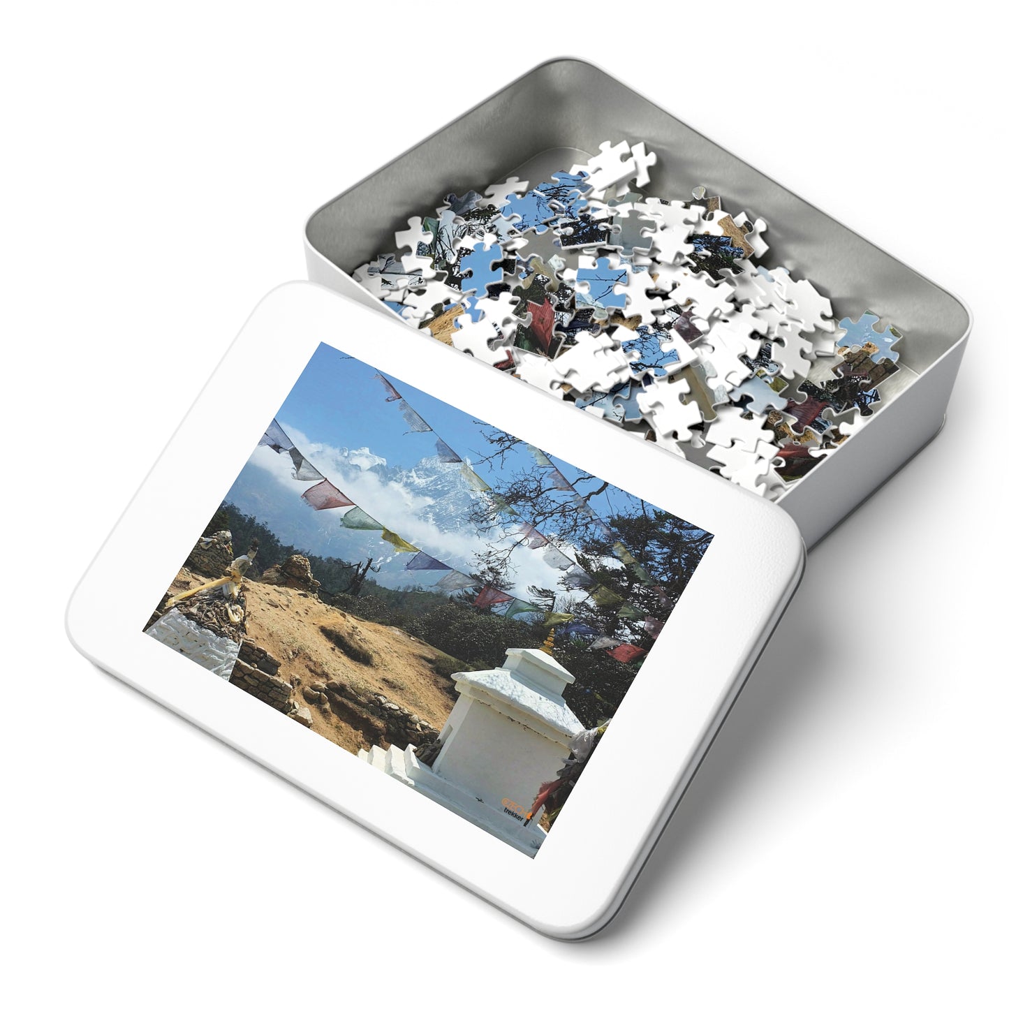 Jigsaw Puzzle & Tin: Original Photo, Solu Khumbu, Nepal (2015), Vibrant Glossy Puzzle, Nature Lover's Gift, 30 to 500 Pcs