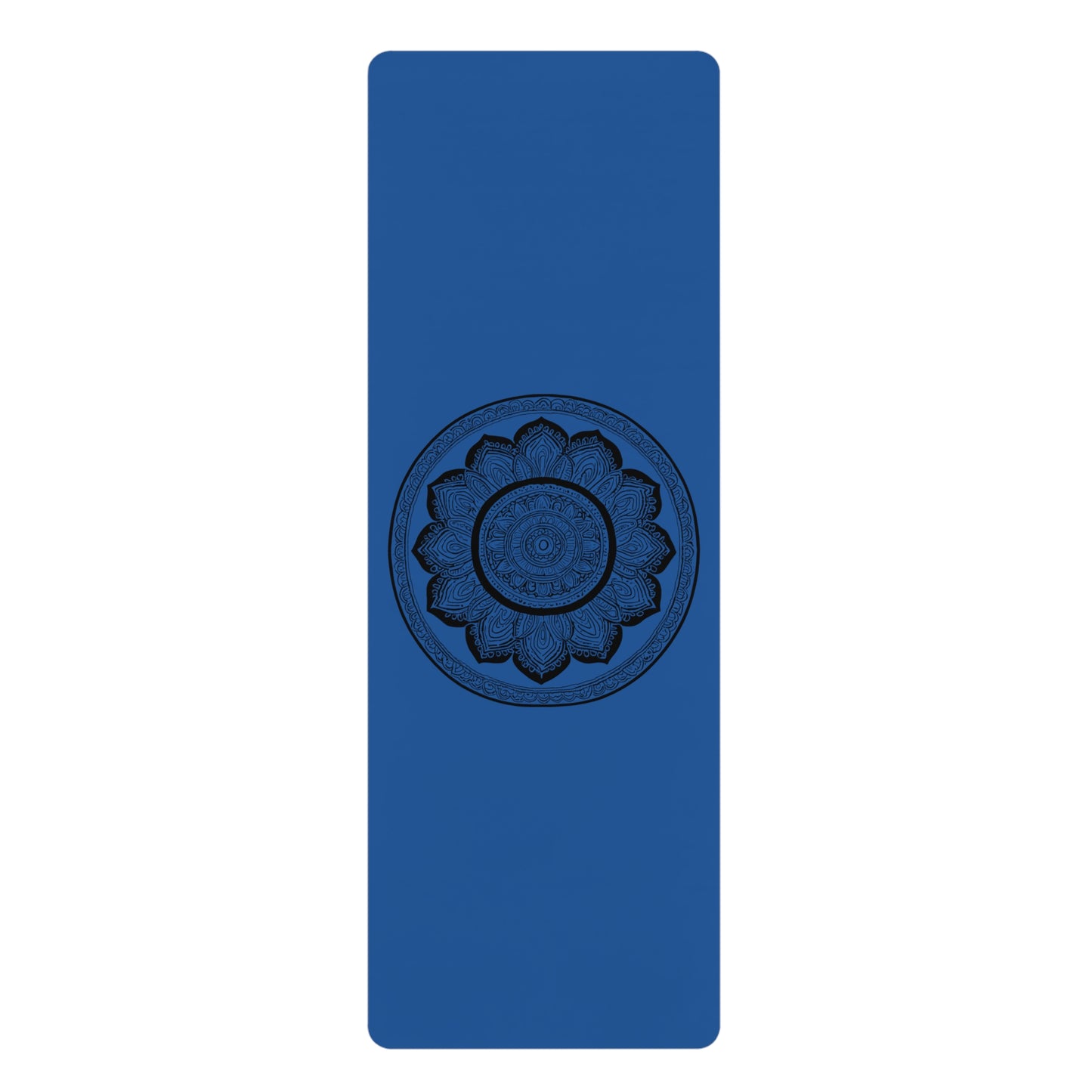 Mandala Rubber Yoga Mat: Non-Slip Suede Top & Natural Rubber Bottom, Colorful Lotus Design, 24×70" Cushioning for Yoga, Pilates, Meditation