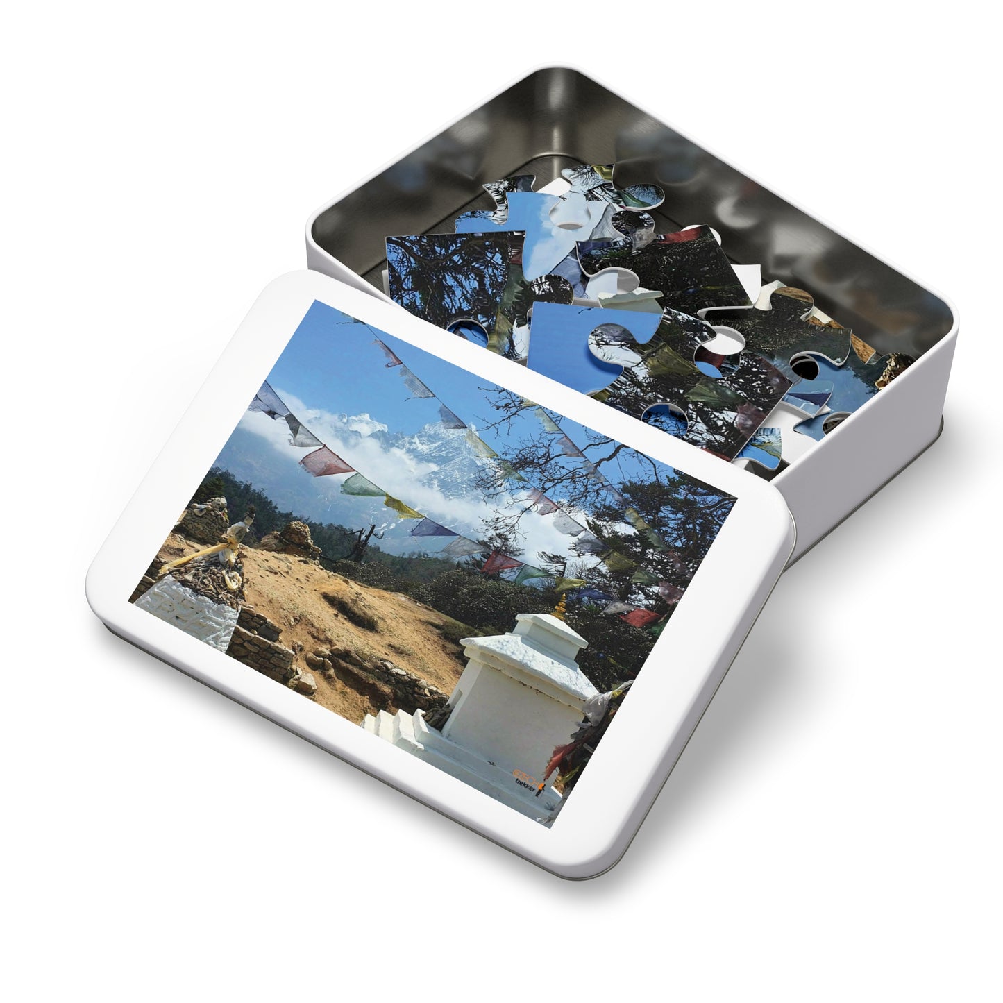 Jigsaw Puzzle & Tin: Original Photo, Solu Khumbu, Nepal (2015), Vibrant Glossy Puzzle, Nature Lover's Gift, 30 to 500 Pcs