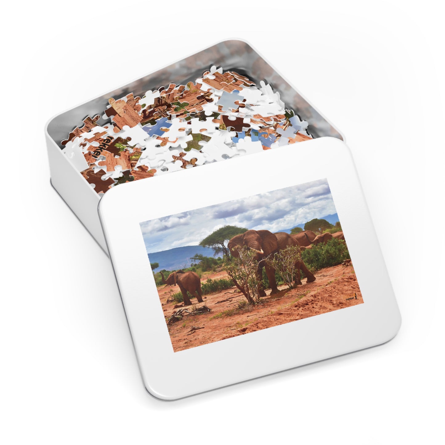 Jigsaw Puzzle & Tin: Original Photo, Tsavo East, Kenya (2023), Vibrant Glossy Puzzle, Nature Lover's Gift, 30 to 1,000 Pcs