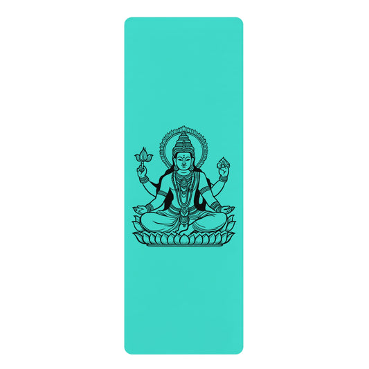 Vishnu Rubber Yoga Mat: Non-Slip Suede Top & Natural Rubber Bottom, Design, 24×70" Cushioning for Yoga, Pilates, Meditation