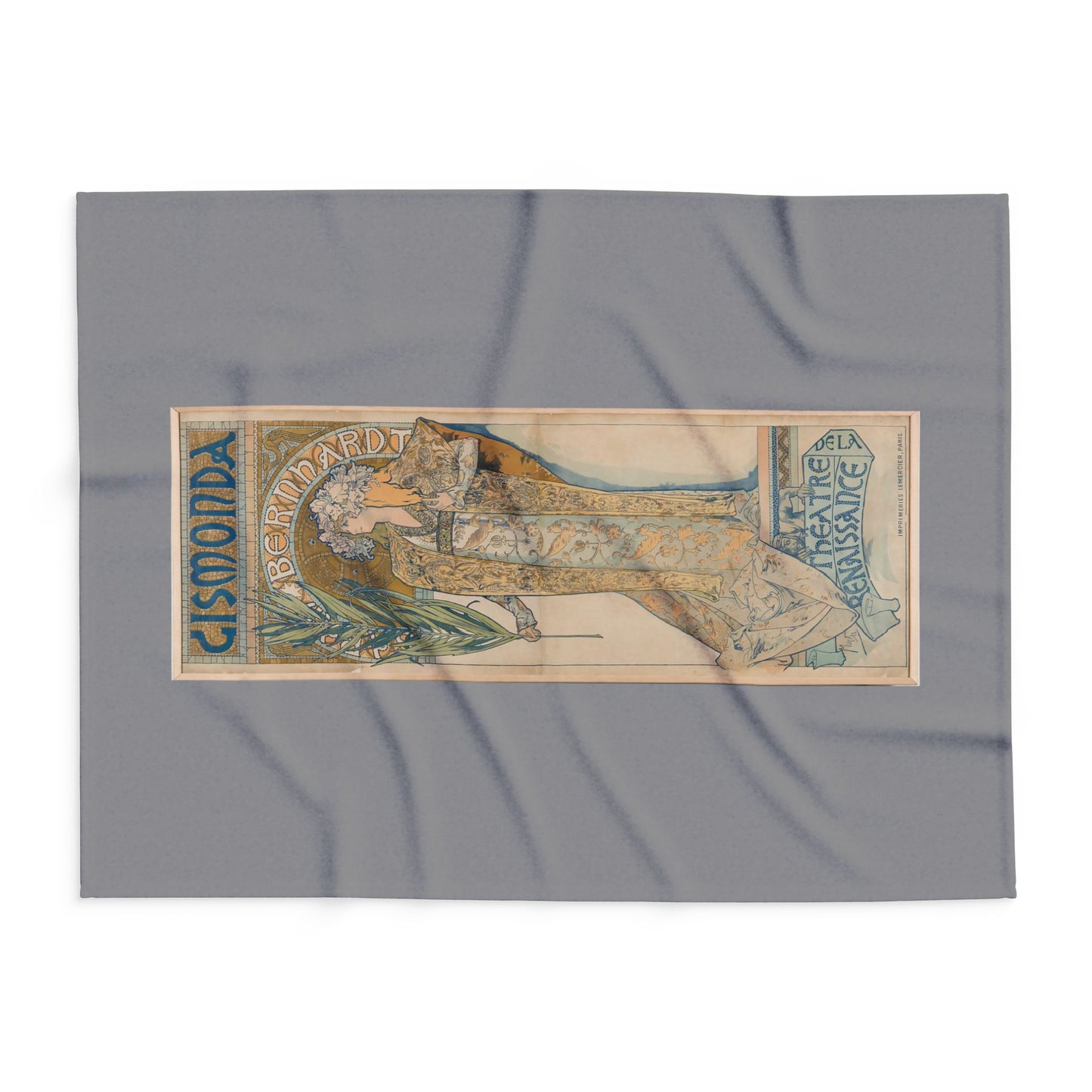 Arctic Fleece Blanket: 1894 Gismonda, Sarah Bernhardt, by Alphonse Mucha, Art Nouveau, Cozy Winter Throw, Perfect Gift for Art Lovers