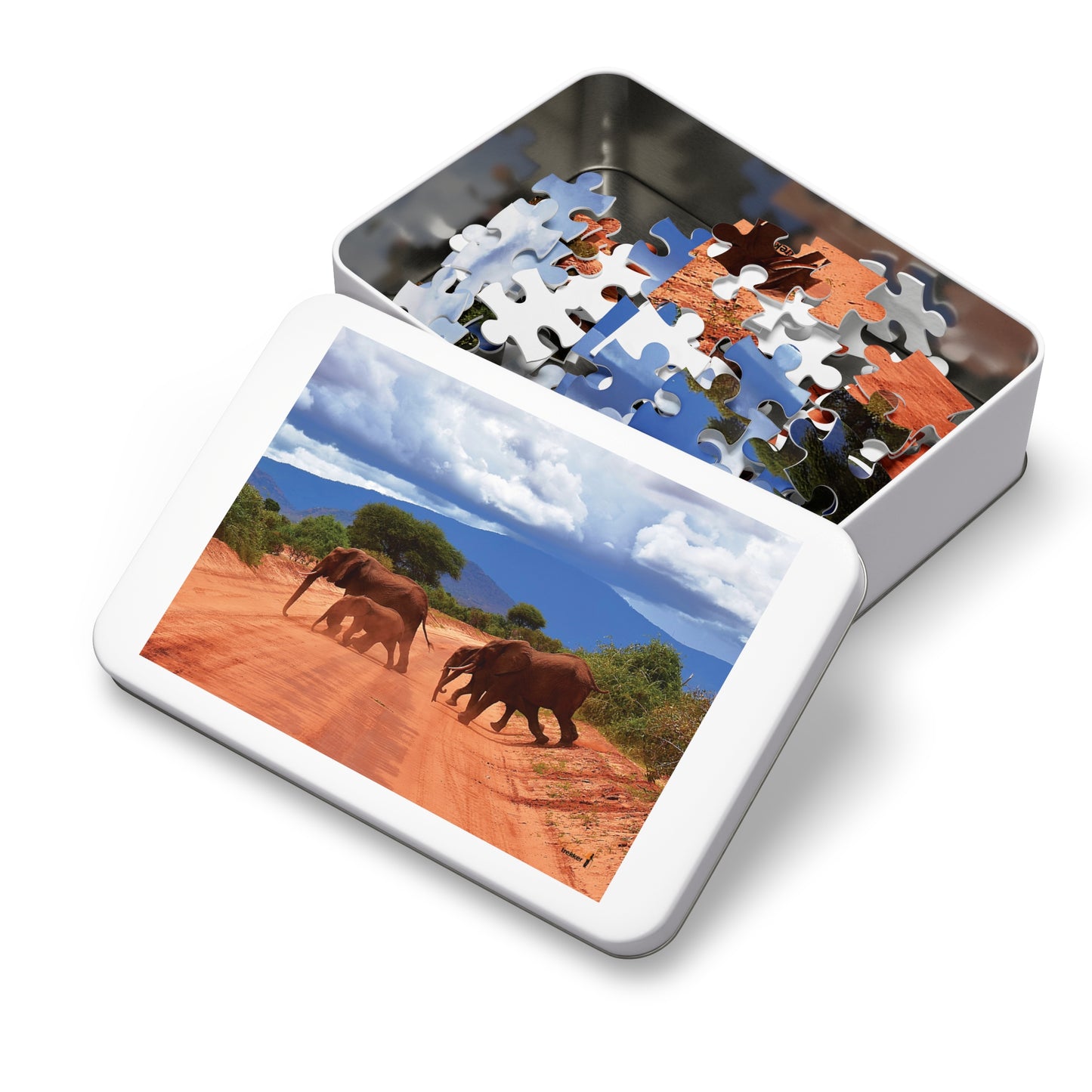 Jigsaw Puzzle & Tin: Original Photo, Tsavo East, Kenya (2023), Vibrant Glossy Puzzle, Nature Lover's Gift, 30 to 1,000 Pcs