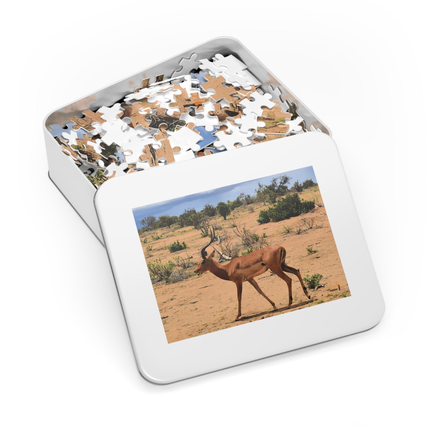 Jigsaw Puzzle & Tin: Original Photo, Tsavo East, Kenya (2023), Vibrant Glossy Puzzle, Nature Lover's Gift, 30 to 1,000 Pcs