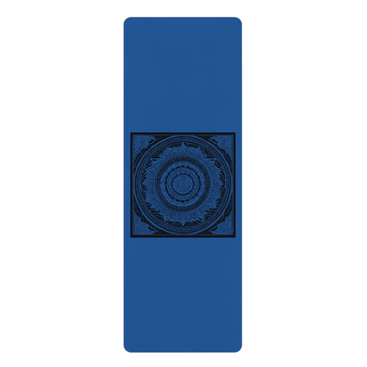 Mandala Rubber Yoga Mat: Non-Slip Suede Top & Natural Rubber Bottom, Colorful Lotus Design, 24×70" Cushioning for Yoga, Pilates, Meditation