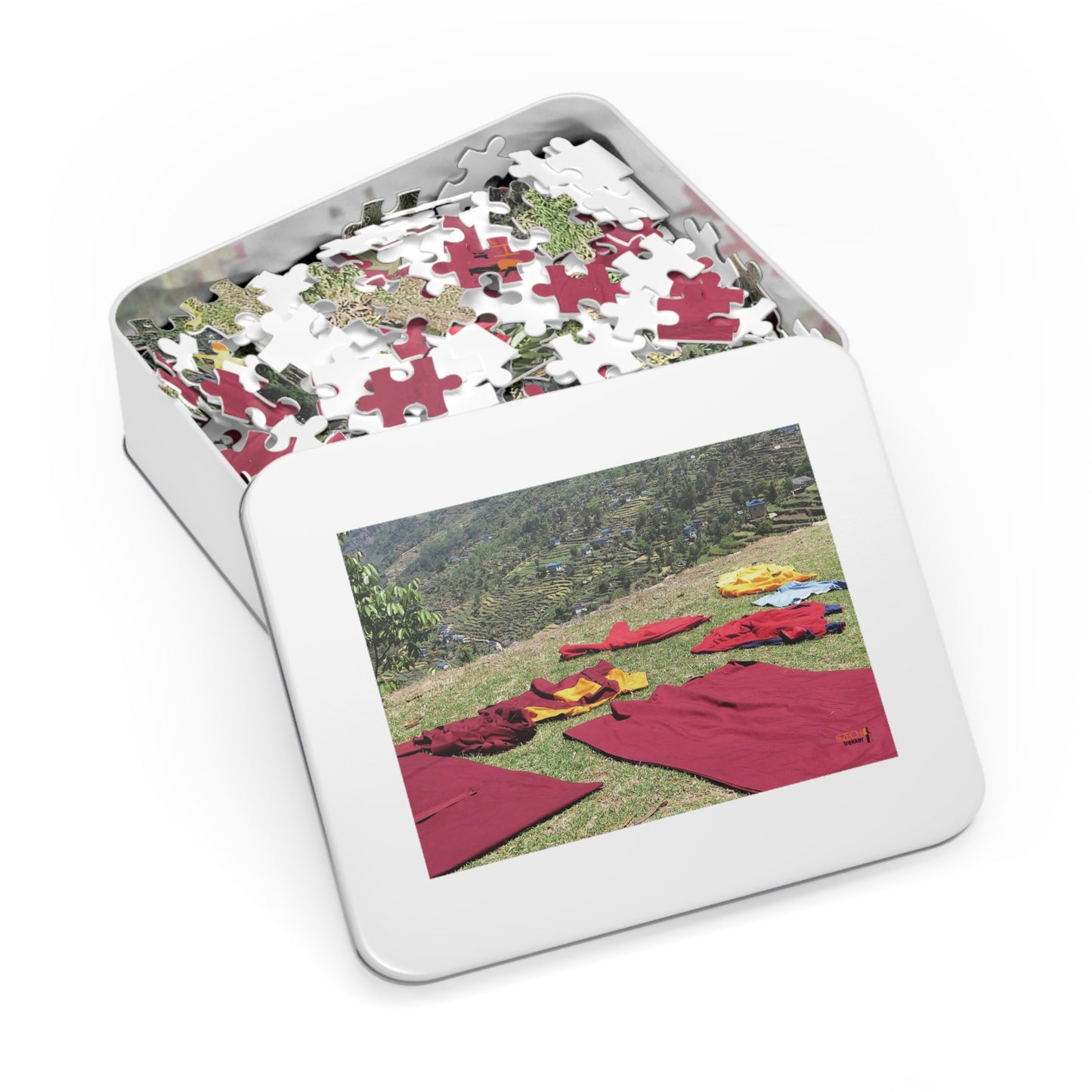 Jigsaw Puzzle & Tin: Original Photo, Solu Khumbu, Nepal (2015), Vibrant Glossy Puzzle, Nature Lover's Gift, 30 to 500 Pcs