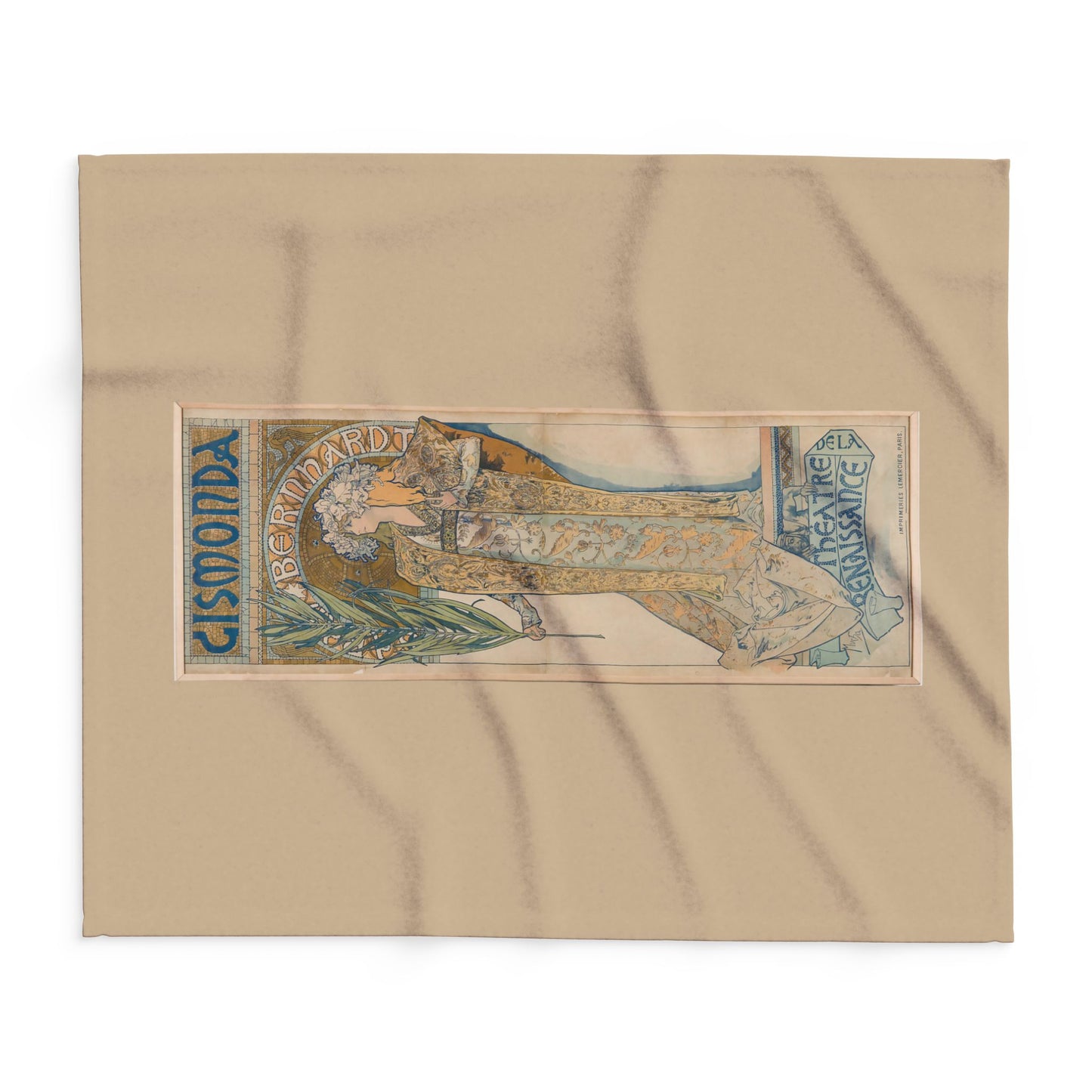 Arctic Fleece Blanket: 1894 Gismonda, Sarah Bernhardt, by Alphonse Mucha, Art Nouveau, Cozy Winter Throw, Perfect Gift for Art Lovers