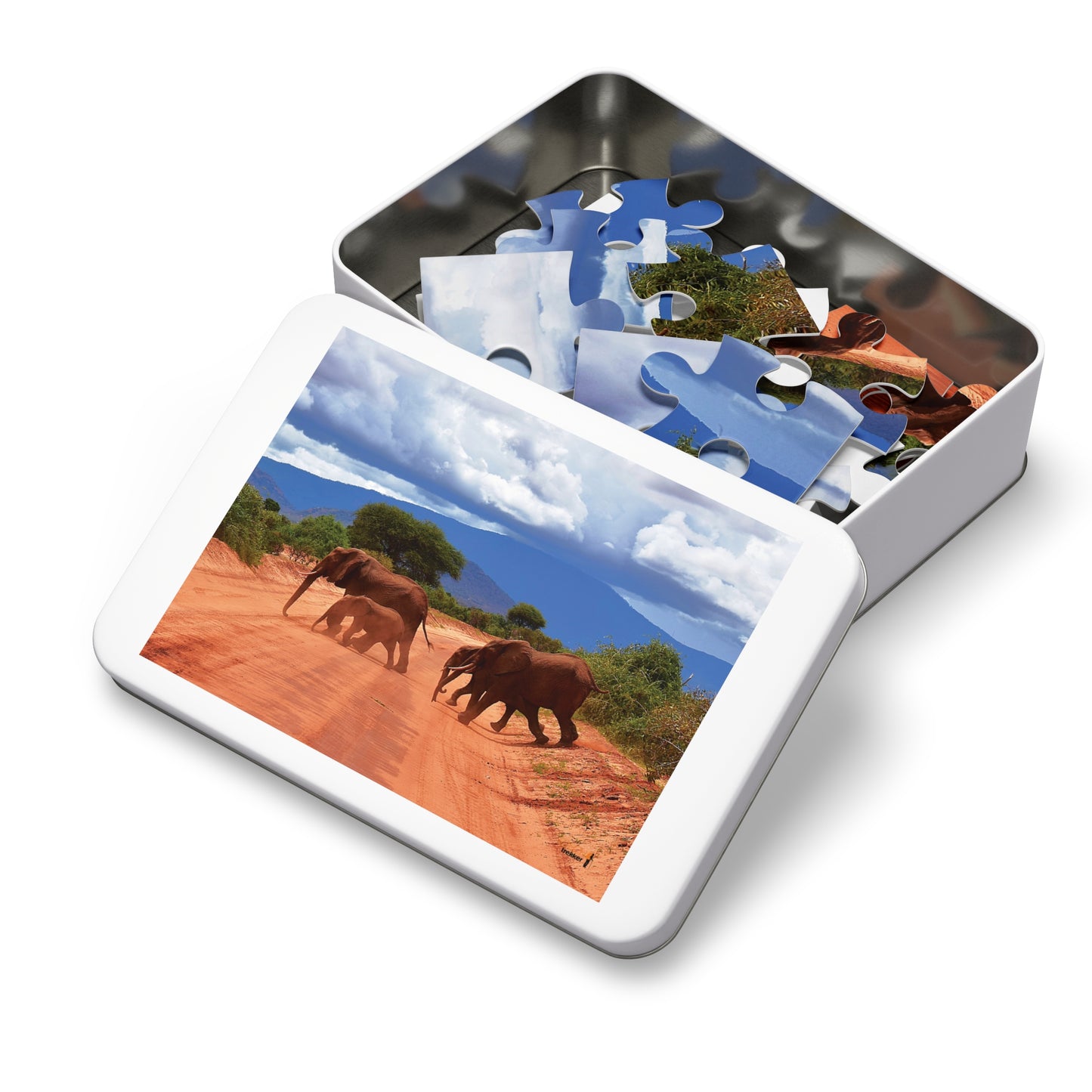 Jigsaw Puzzle & Tin: Original Photo, Tsavo East, Kenya (2023), Vibrant Glossy Puzzle, Nature Lover's Gift, 30 to 1,000 Pcs