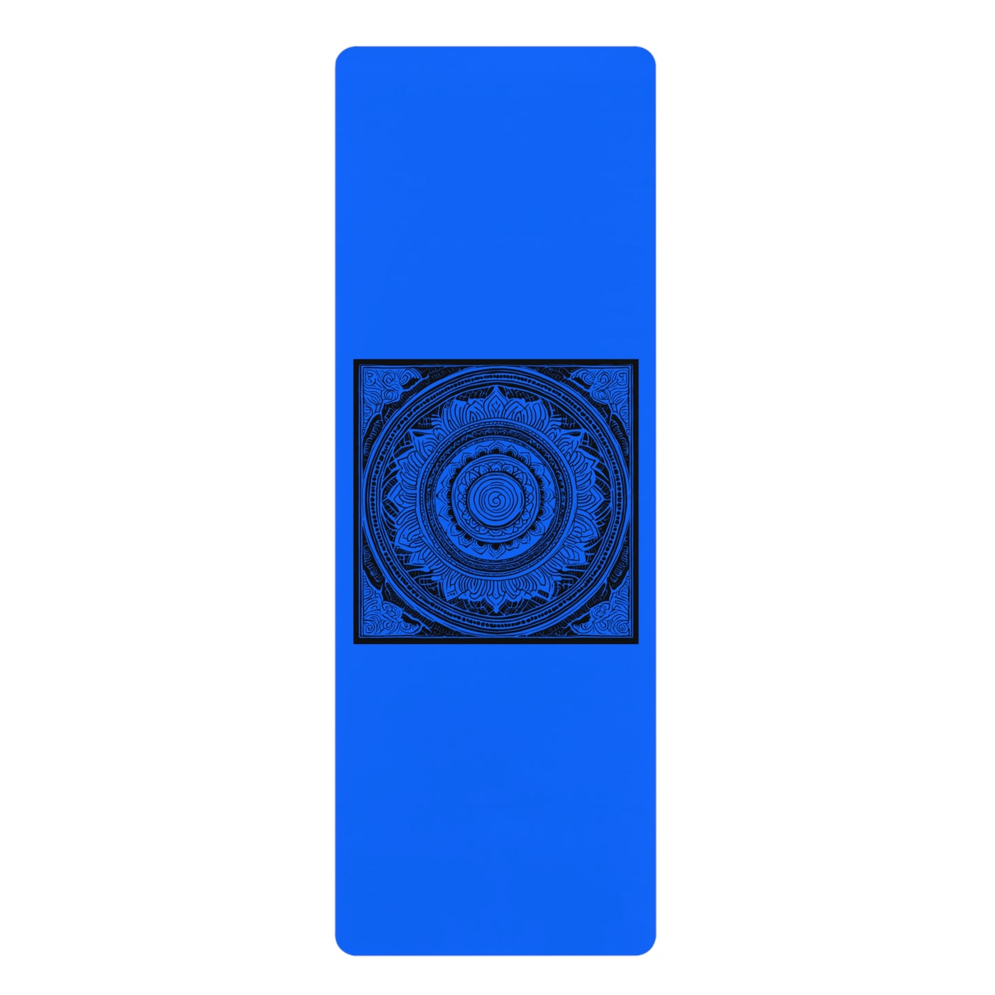 Mandala Rubber Yoga Mat: Non-Slip Suede Top & Natural Rubber Bottom, Colorful Lotus Design, 24×70" Cushioning for Yoga, Pilates, Meditation