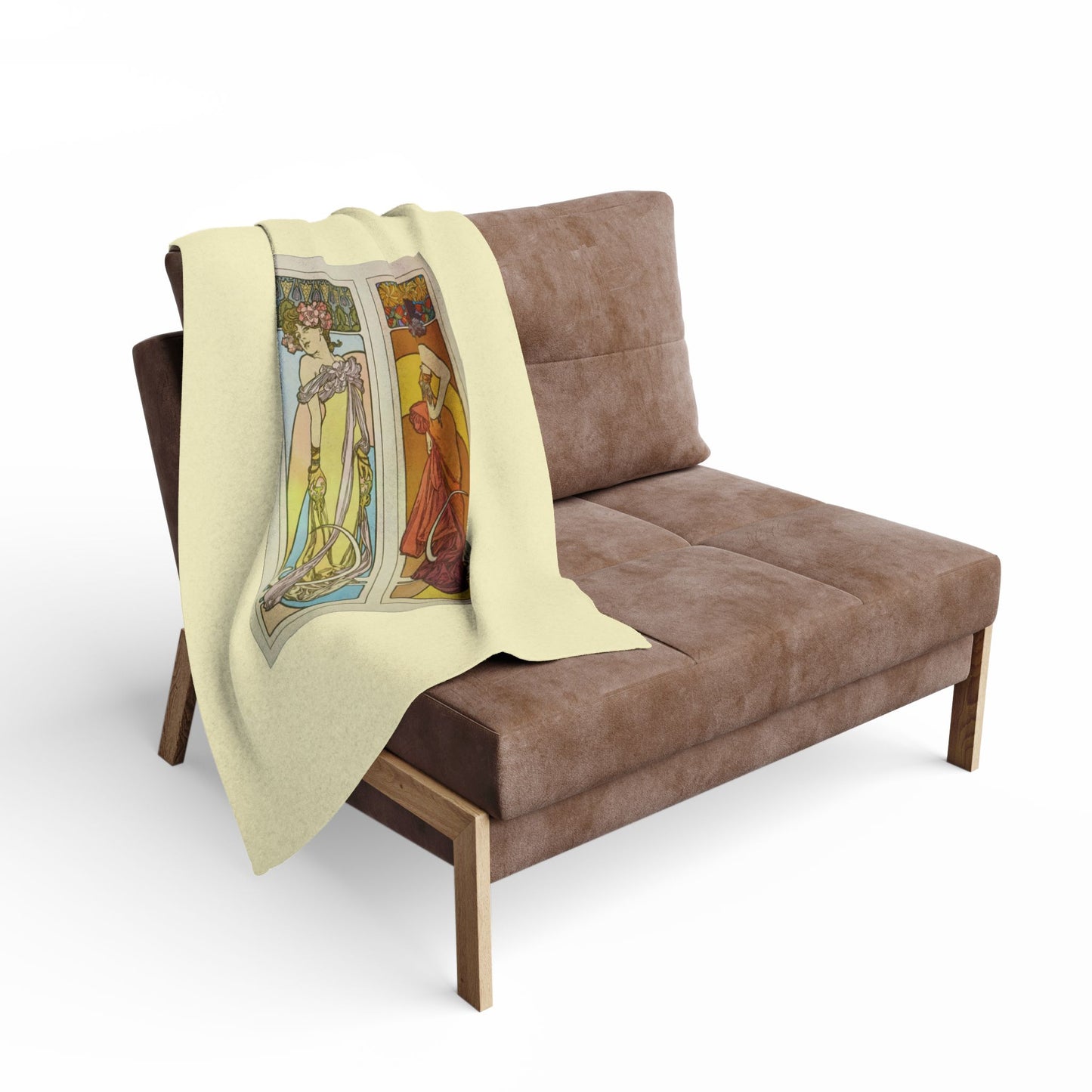 Arctic Fleece Blanket: 1902 Documents Decoratifs,  Plate 45, by Alphonse Mucha, Art Nouveau, Cozy Winter Throw, Perfect Gift for Art Lovers