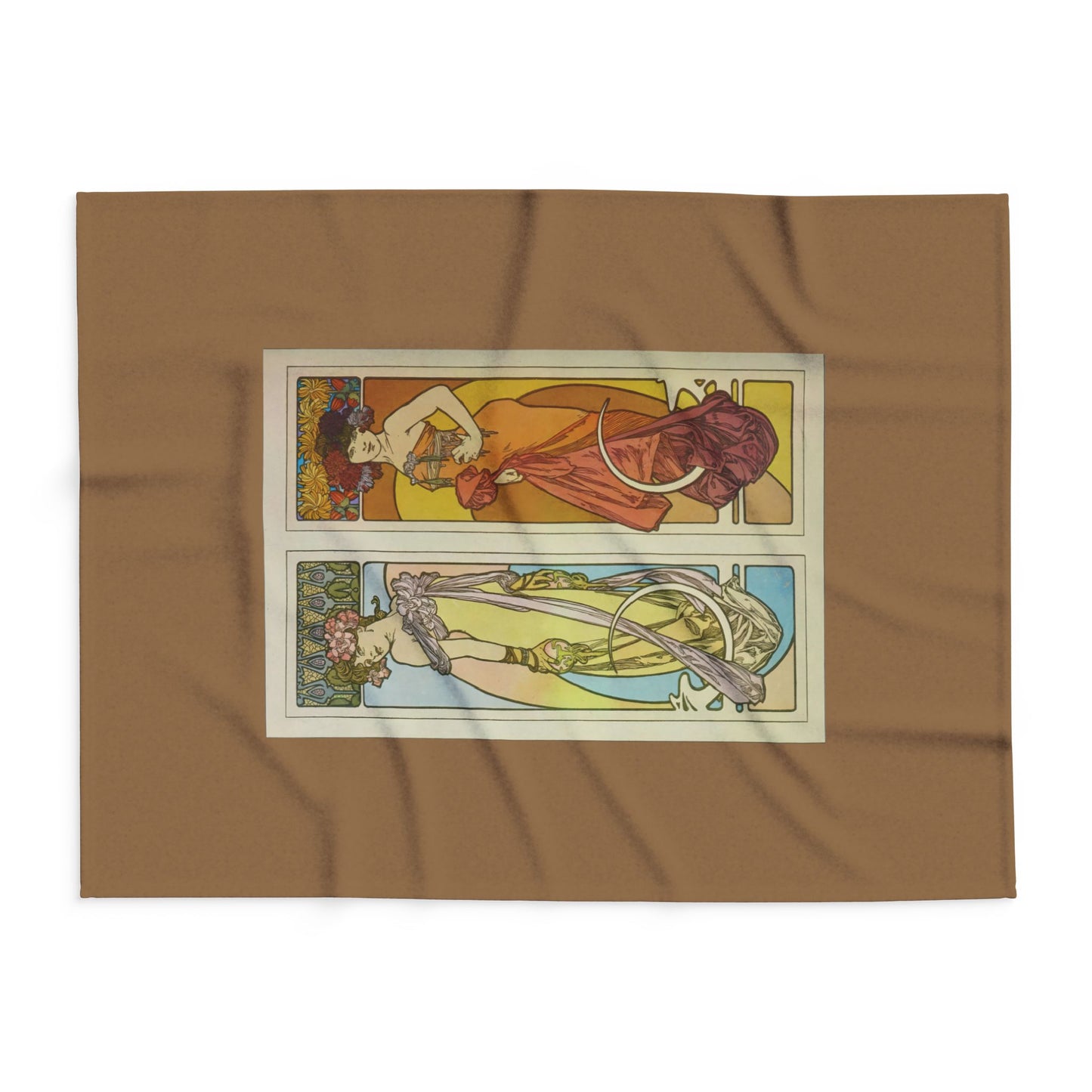 Arctic Fleece Blanket: 1902 Documents Decoratifs,  Plate 45, by Alphonse Mucha, Art Nouveau, Cozy Winter Throw, Perfect Gift for Art Lovers