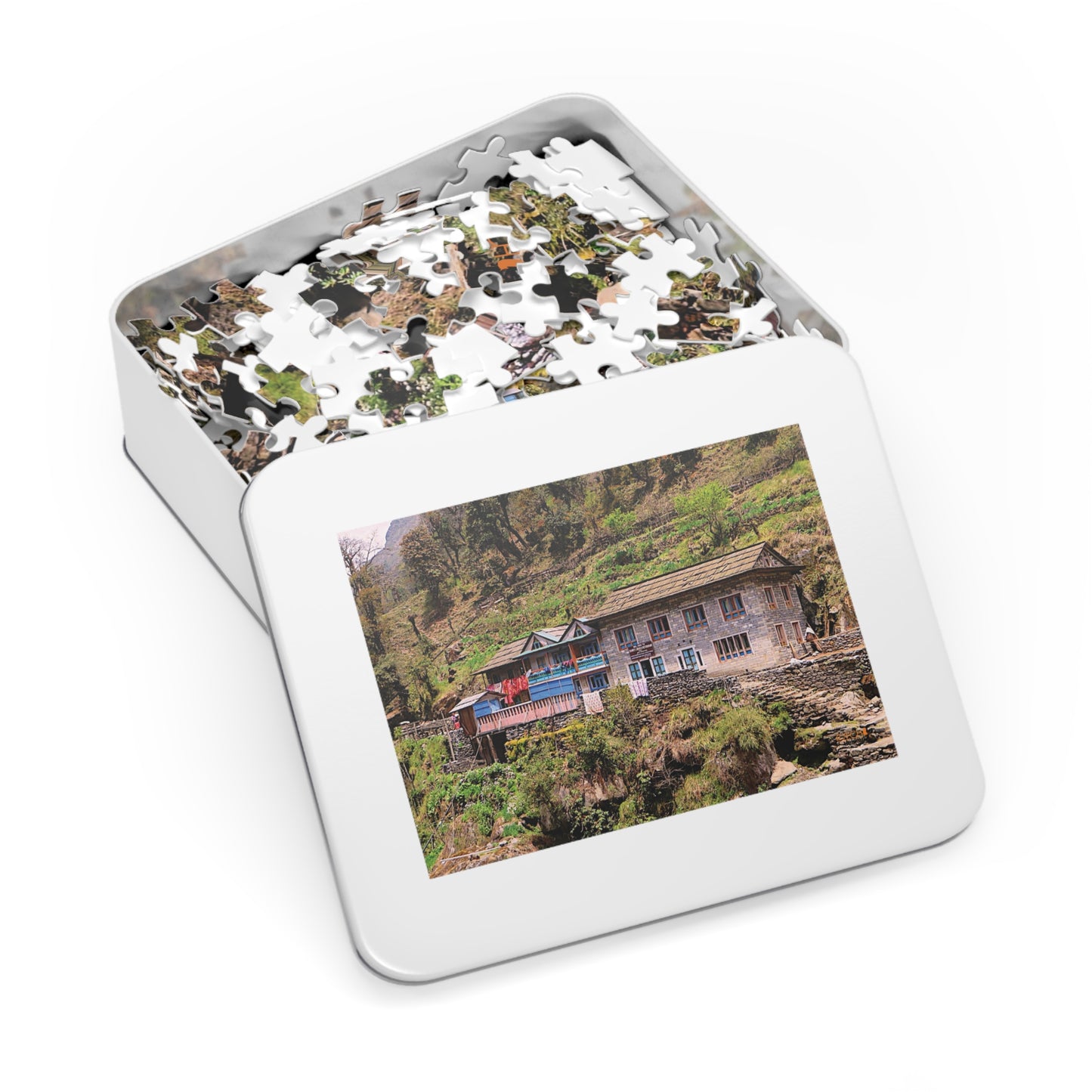 Jigsaw Puzzle & Tin: Original Photo, Solu Khumbu, Nepal (2015), Vibrant Glossy Puzzle, Nature Lover's Gift, 30 to 500 Pcs