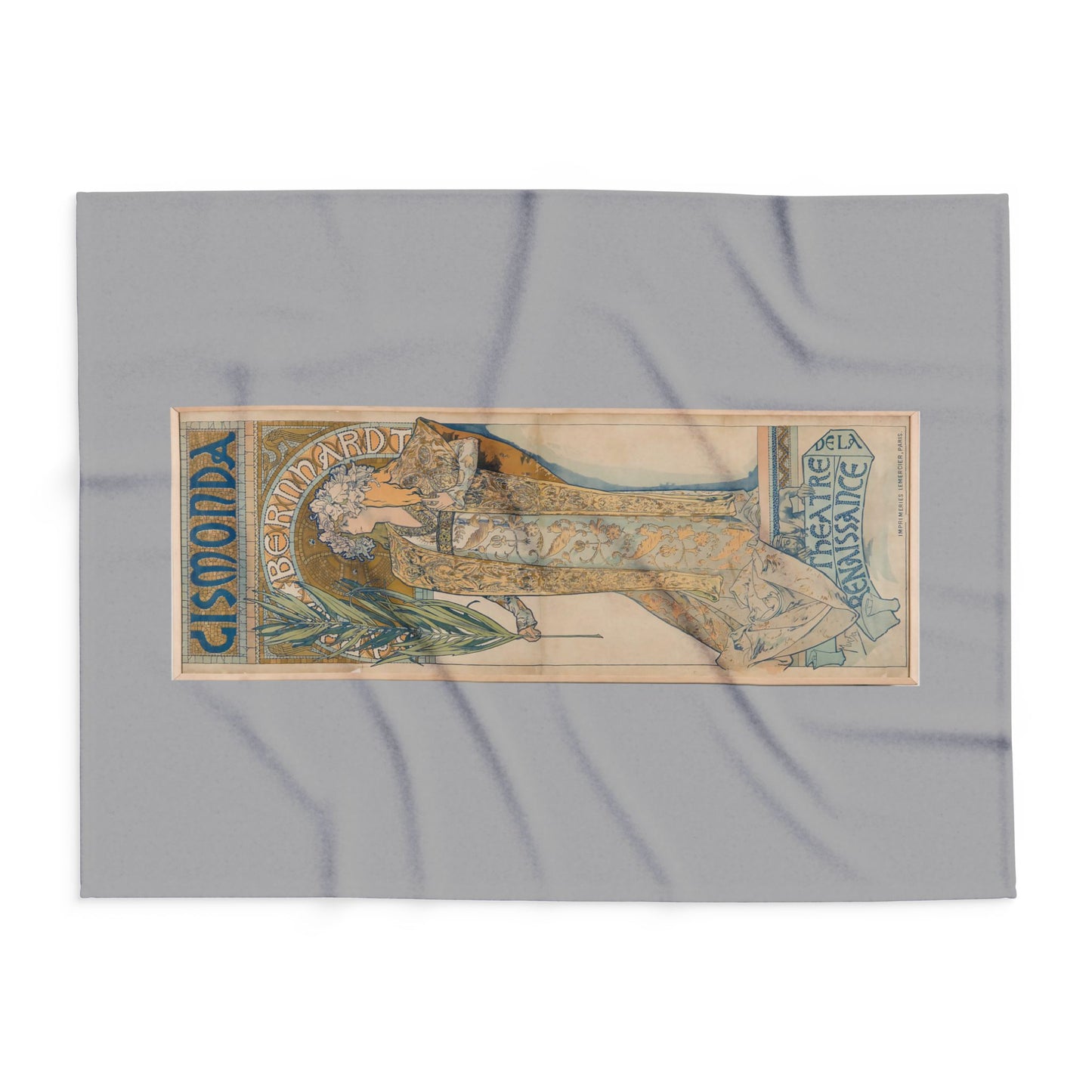 Arctic Fleece Blanket: 1894 Gismonda, Sarah Bernhardt, by Alphonse Mucha, Art Nouveau, Cozy Winter Throw, Perfect Gift for Art Lovers