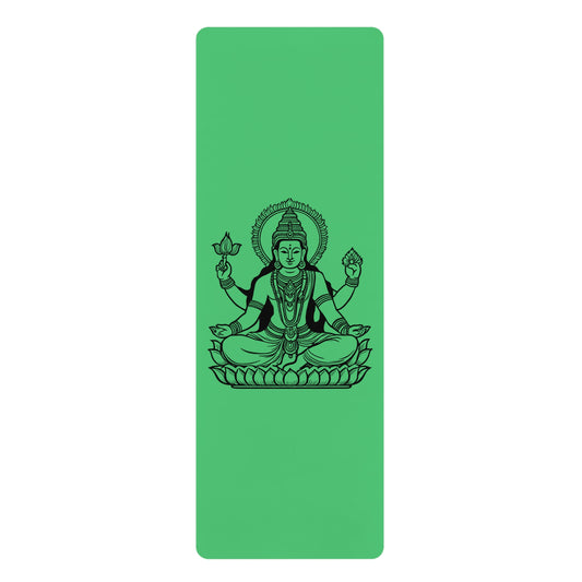 Vishnu Rubber Yoga Mat: Non-Slip Suede Top & Natural Rubber Bottom, Design, 24×70" Cushioning for Yoga, Pilates, Meditation