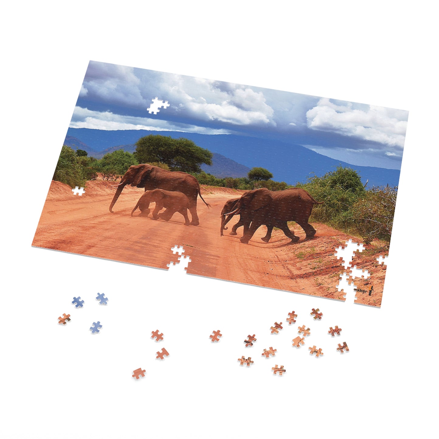 Jigsaw Puzzle & Tin: Original Photo, Tsavo East, Kenya (2023), Vibrant Glossy Puzzle, Nature Lover's Gift, 30 to 1,000 Pcs