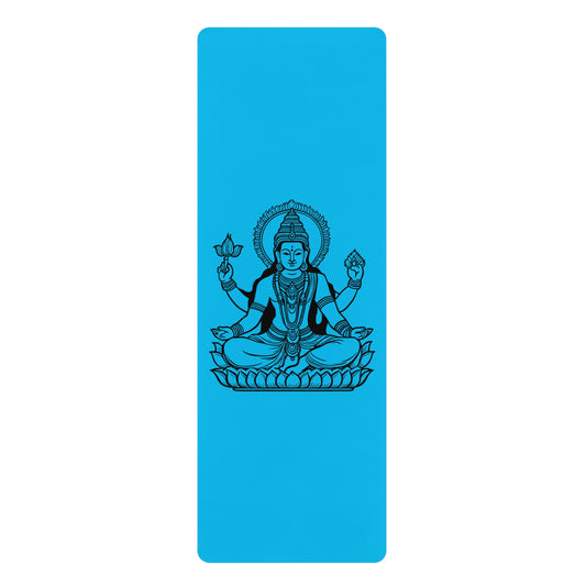 Vishnu Rubber Yoga Mat: Non-Slip Suede Top & Natural Rubber Bottom, Design, 24×70" Cushioning for Yoga, Pilates, Meditation