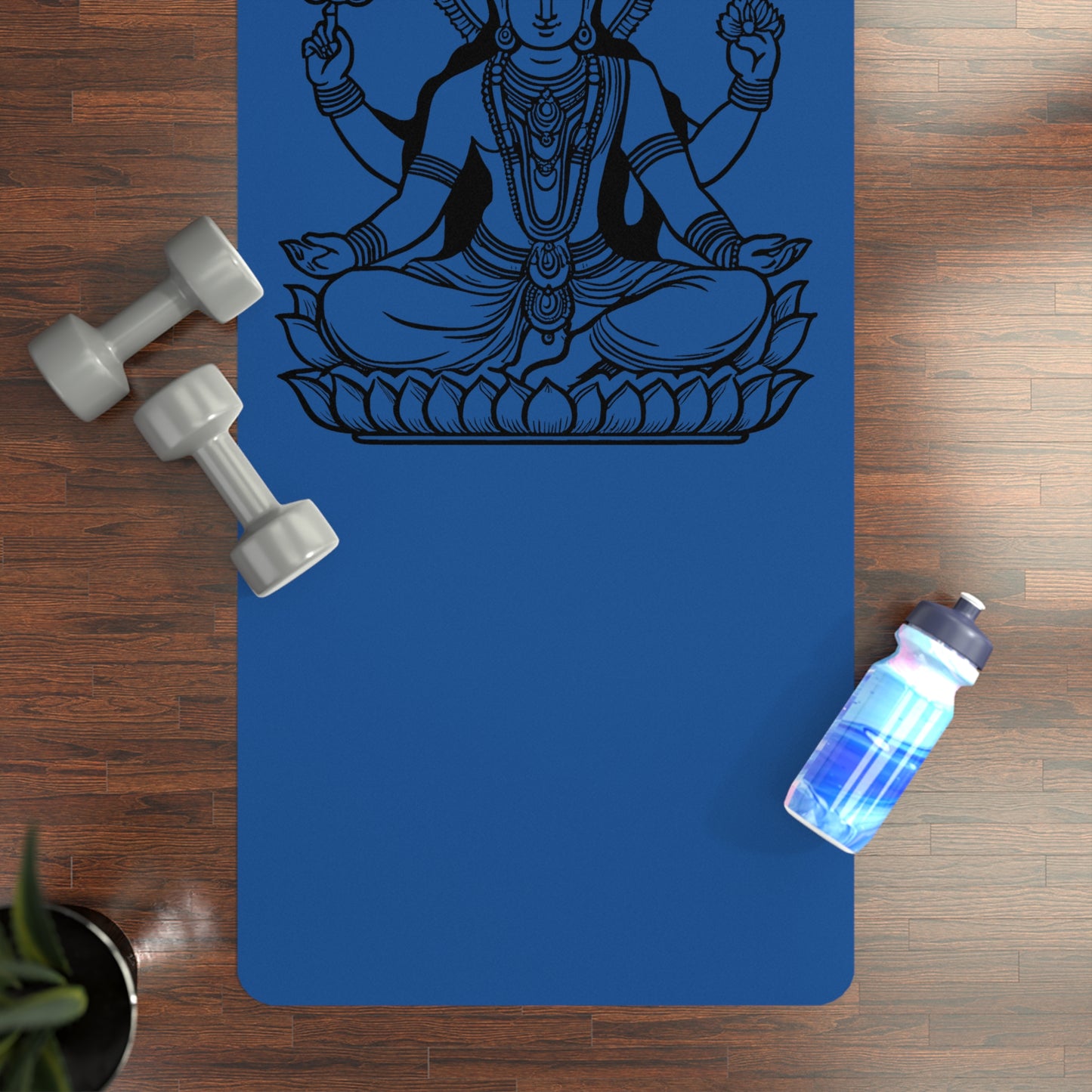 Vishnu Rubber Yoga Mat: Non-Slip Suede Top & Natural Rubber Bottom, Design, 24×70" Cushioning for Yoga, Pilates, Meditation