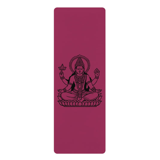 Vishnu Rubber Yoga Mat: Non-Slip Suede Top & Natural Rubber Bottom, Design, 24×70" Cushioning for Yoga, Pilates, Meditation