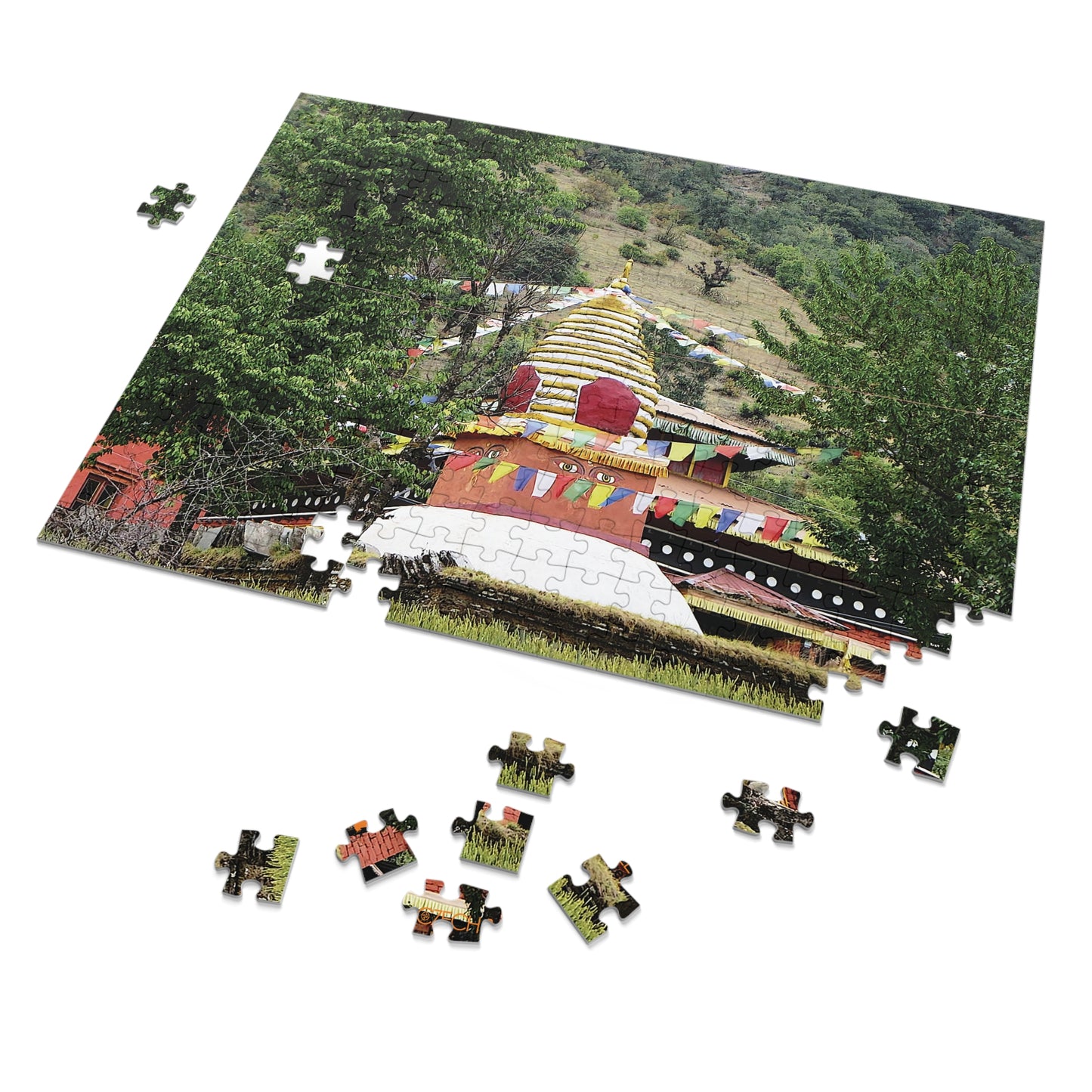 Jigsaw Puzzle & Tin: Original Photo, Solu Khumbu, Nepal (2015), Vibrant Glossy Puzzle, Nature Lover's Gift, 30 to 500 Pcs