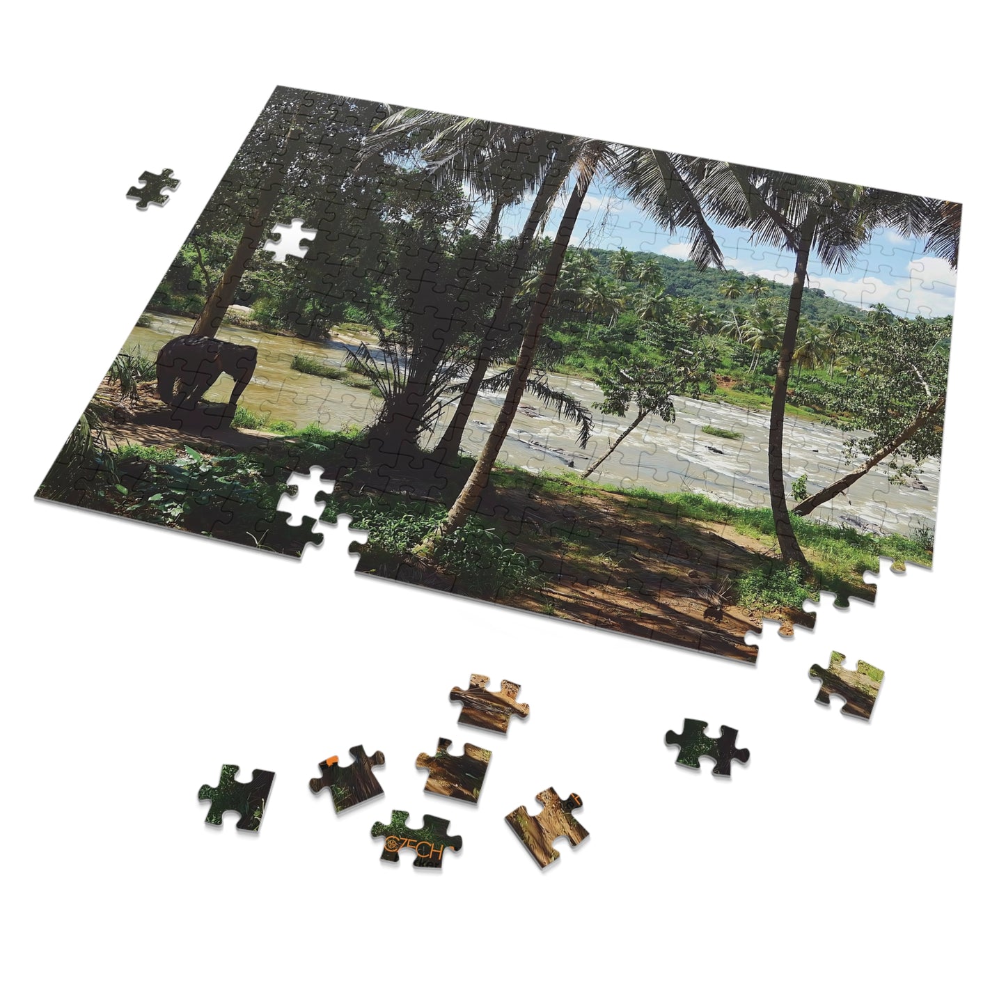 Jigsaw Puzzle & Tin: Original Photo, Pinnawala, Sri Lanka (2015), Vibrant Glossy Puzzle, Nature Lover's Gift, 30 to 500 Pcs