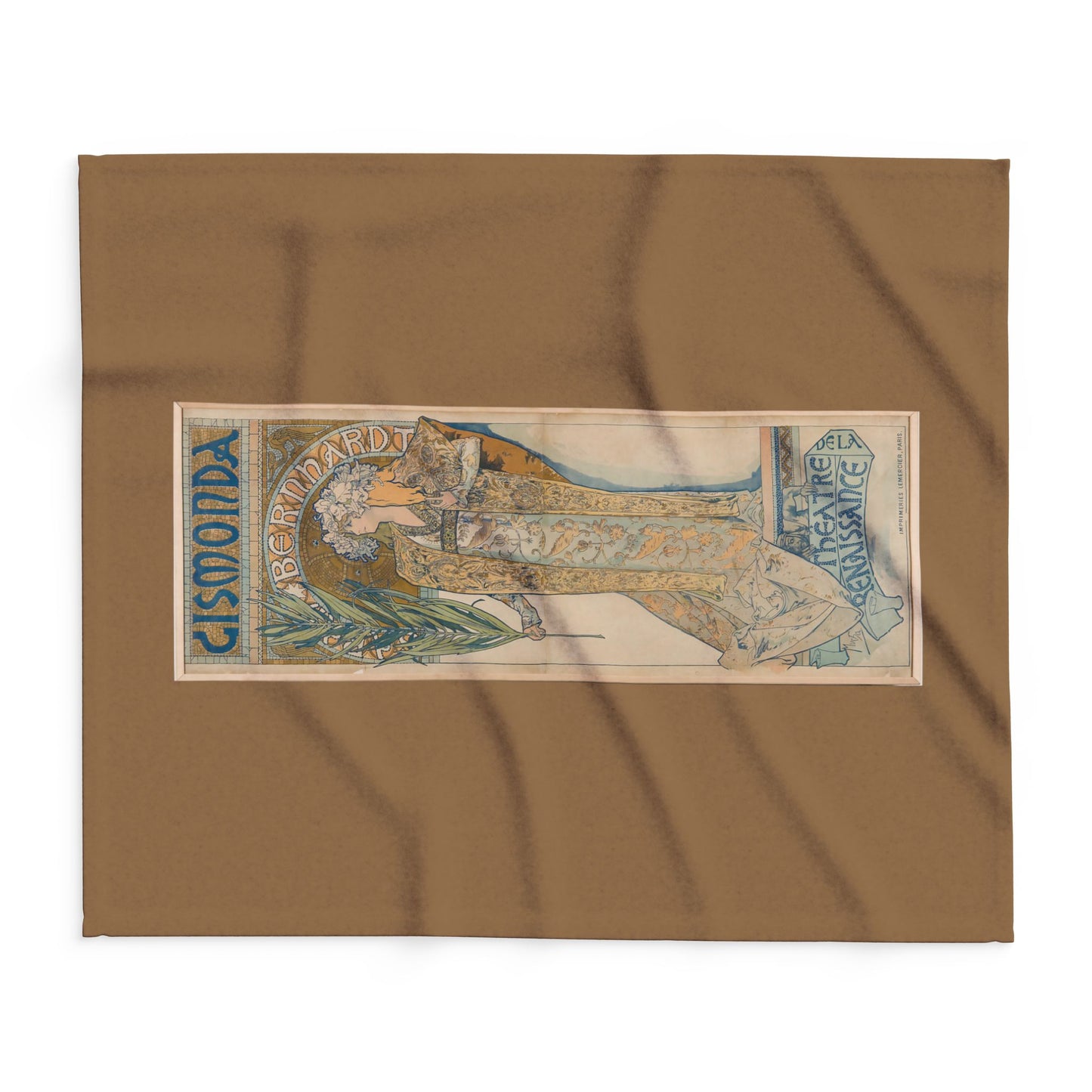 Arctic Fleece Blanket: 1894 Gismonda, Sarah Bernhardt, by Alphonse Mucha, Art Nouveau, Cozy Winter Throw, Perfect Gift for Art Lovers