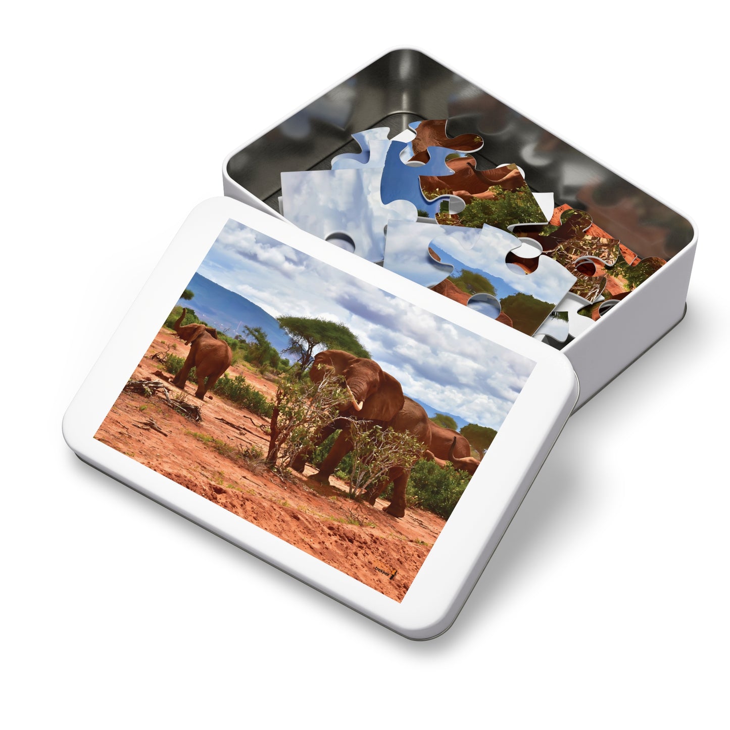 Jigsaw Puzzle & Tin: Original Photo, Tsavo East, Kenya (2023), Vibrant Glossy Puzzle, Nature Lover's Gift, 30 to 1,000 Pcs