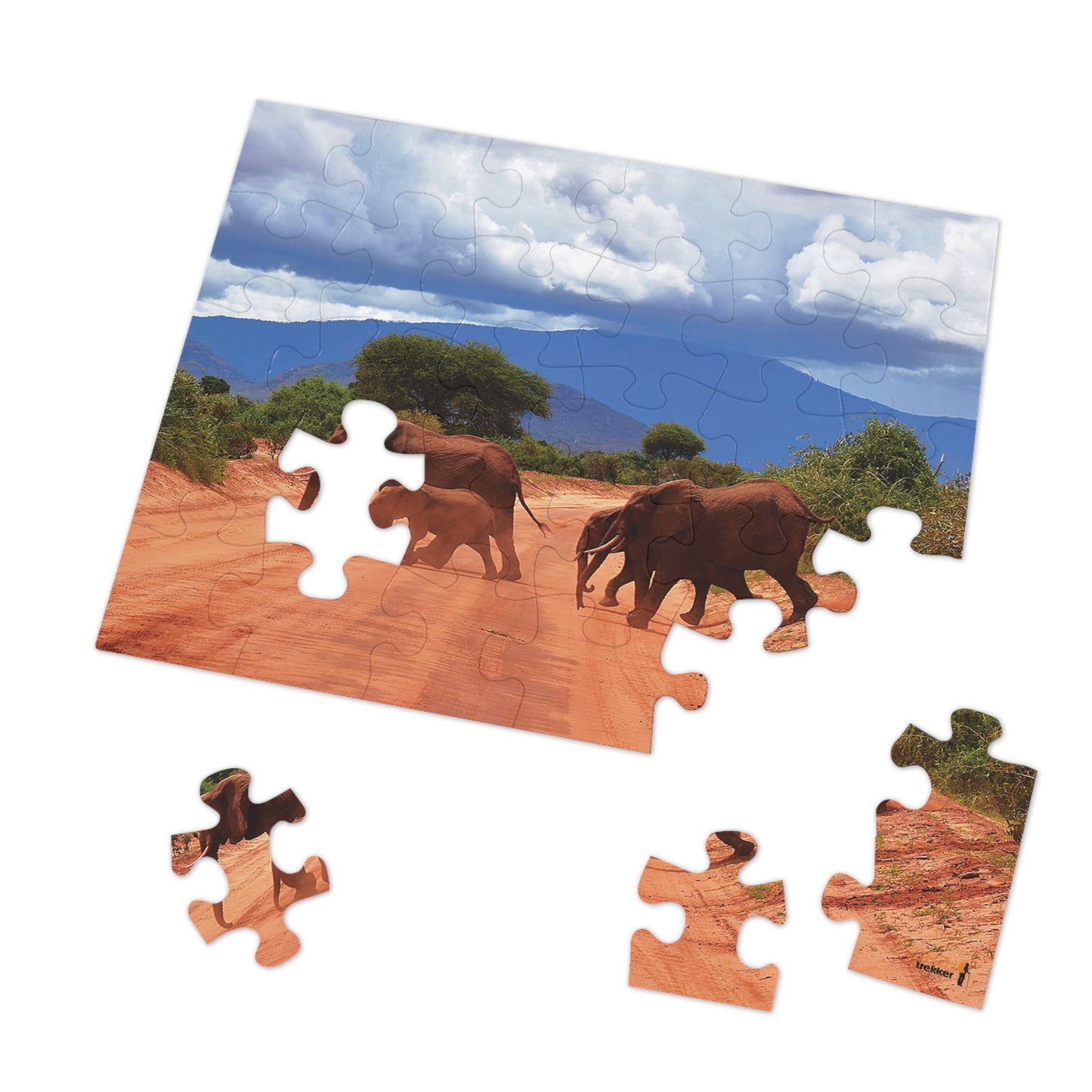 Jigsaw Puzzle & Tin: Original Photo, Tsavo East, Kenya (2023), Vibrant Glossy Puzzle, Nature Lover's Gift, 30 to 1,000 Pcs