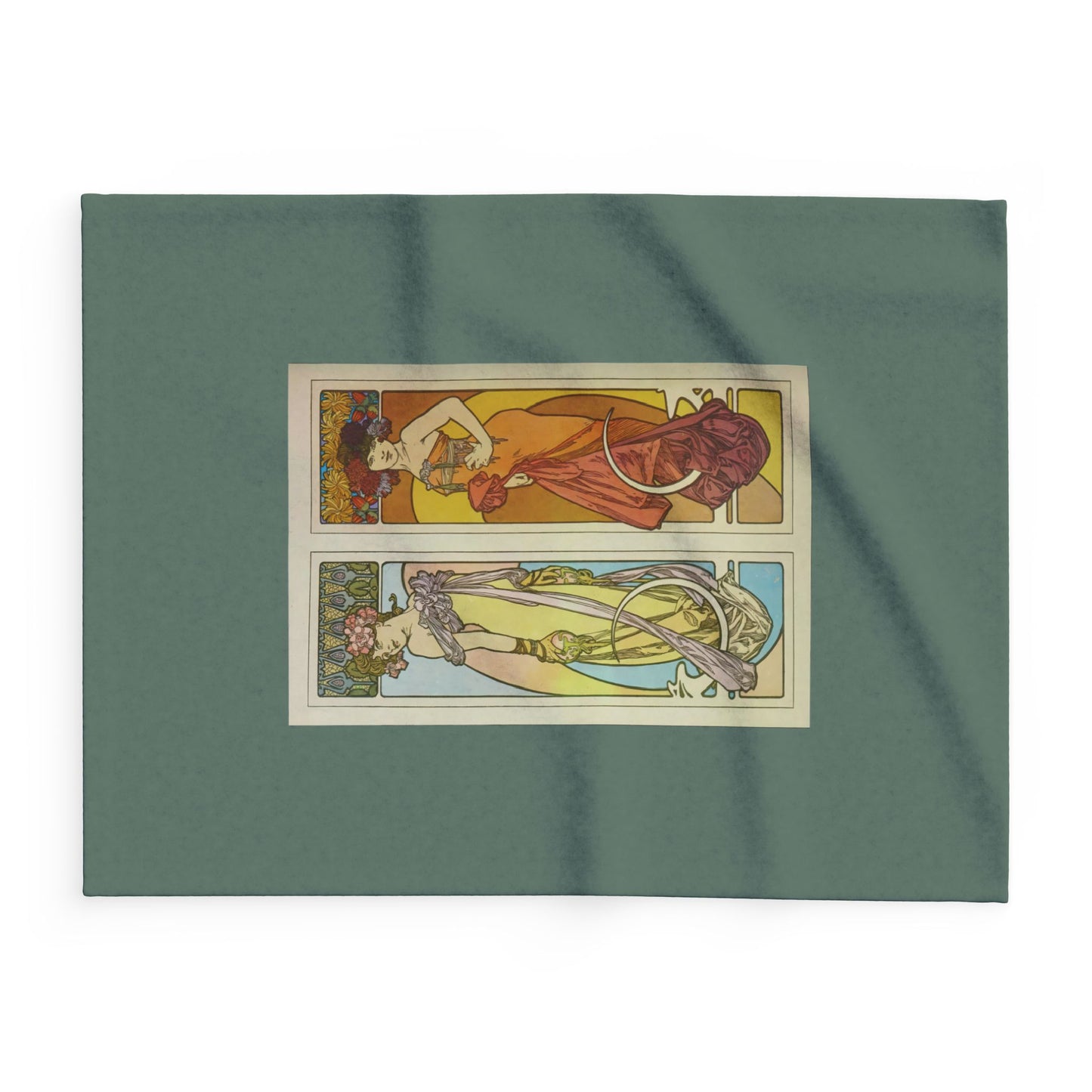 Arctic Fleece Blanket: 1902 Documents Decoratifs,  Plate 45, by Alphonse Mucha, Art Nouveau, Cozy Winter Throw, Perfect Gift for Art Lovers