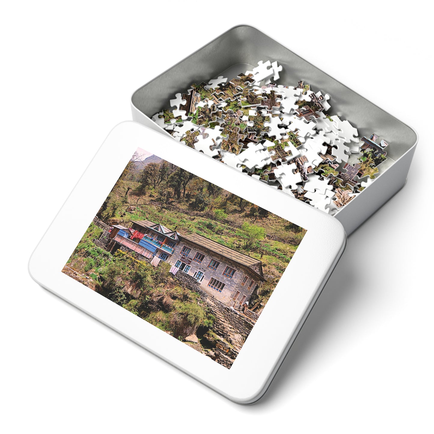 Jigsaw Puzzle & Tin: Original Photo, Solu Khumbu, Nepal (2015), Vibrant Glossy Puzzle, Nature Lover's Gift, 30 to 500 Pcs