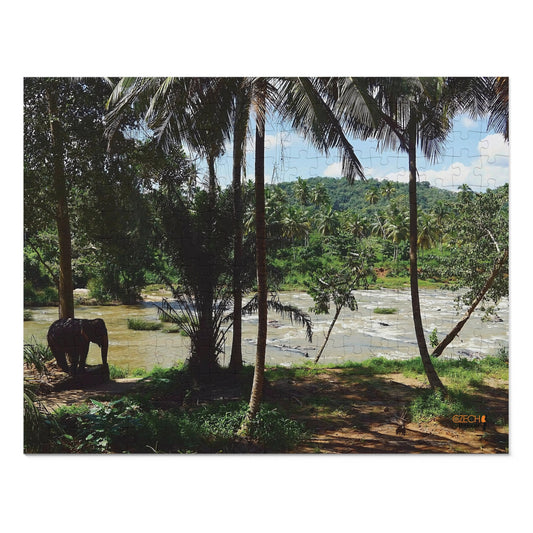 Jigsaw Puzzle & Tin: Original Photo, Pinnawala, Sri Lanka (2015), Vibrant Glossy Puzzle, Nature Lover's Gift, 30 to 500 Pcs