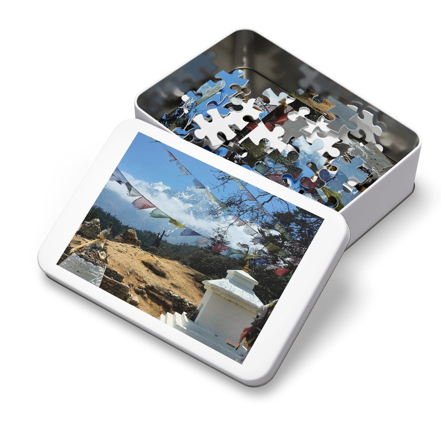 Jigsaw Puzzle & Tin: Original Photo, Solu Khumbu, Nepal (2015), Vibrant Glossy Puzzle, Nature Lover's Gift, 30 to 500 Pcs