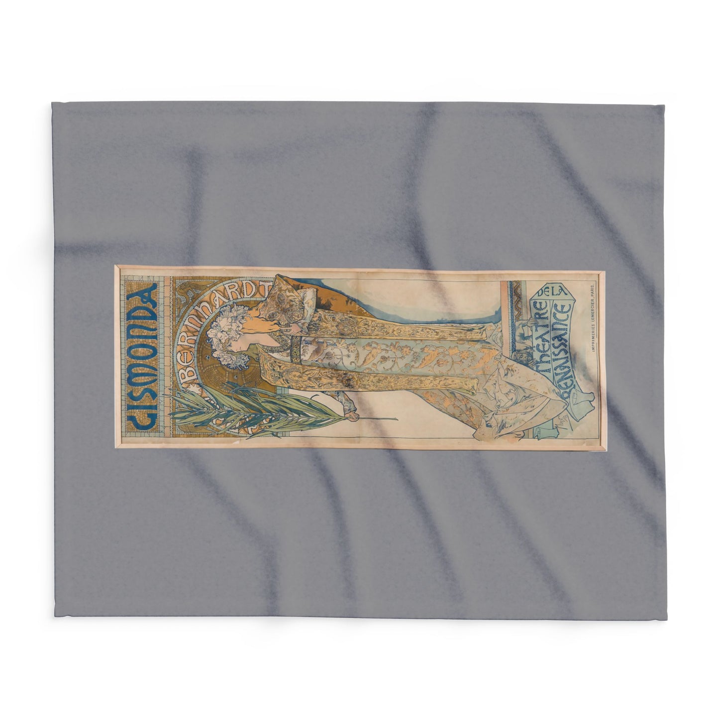 Arctic Fleece Blanket: 1894 Gismonda, Sarah Bernhardt, by Alphonse Mucha, Art Nouveau, Cozy Winter Throw, Perfect Gift for Art Lovers