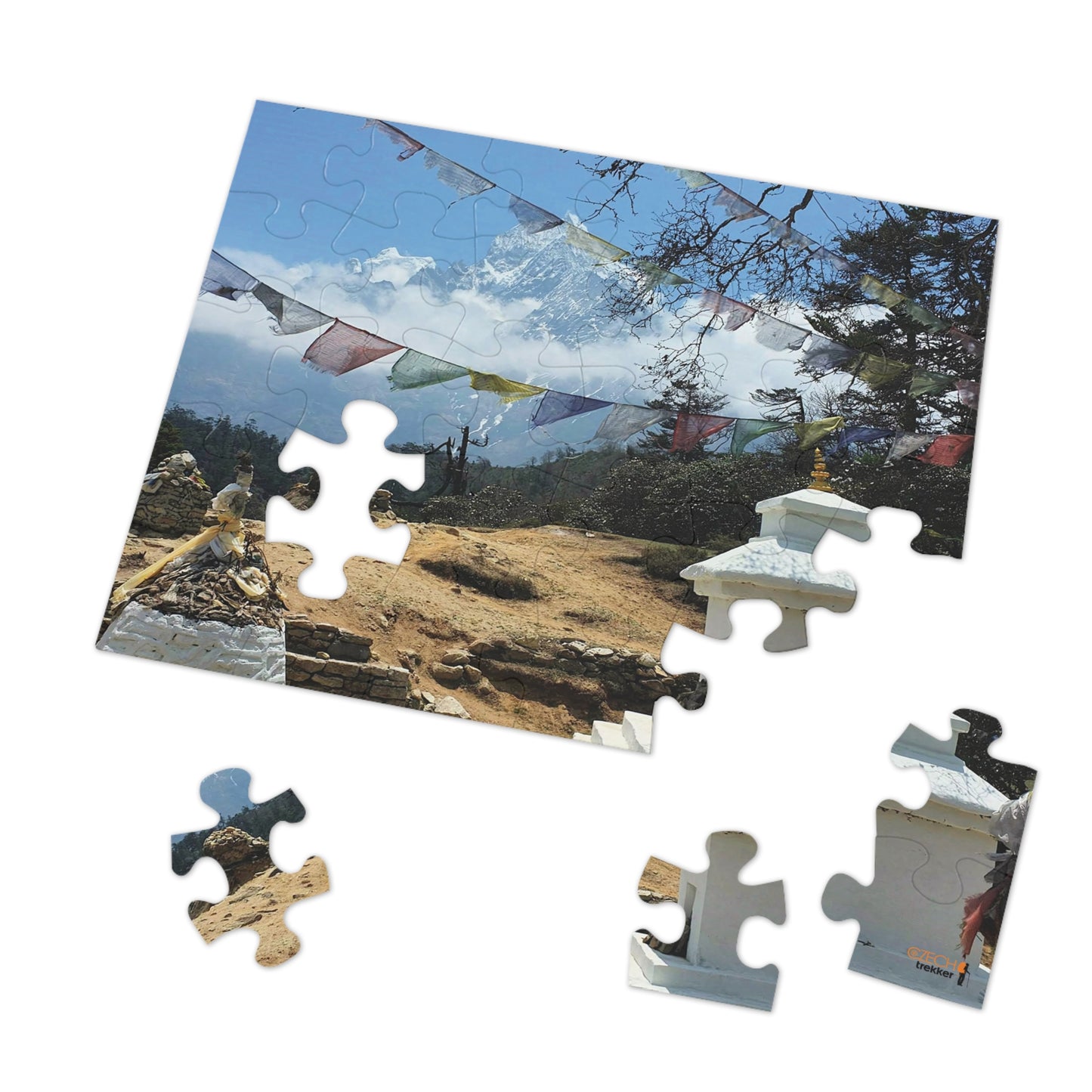 Jigsaw Puzzle & Tin: Original Photo, Solu Khumbu, Nepal (2015), Vibrant Glossy Puzzle, Nature Lover's Gift, 30 to 500 Pcs