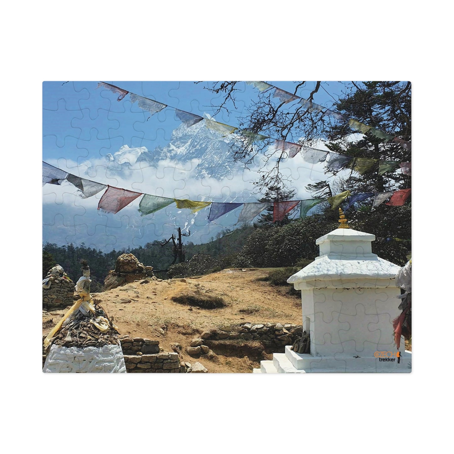 Jigsaw Puzzle & Tin: Original Photo, Solu Khumbu, Nepal (2015), Vibrant Glossy Puzzle, Nature Lover's Gift, 30 to 500 Pcs