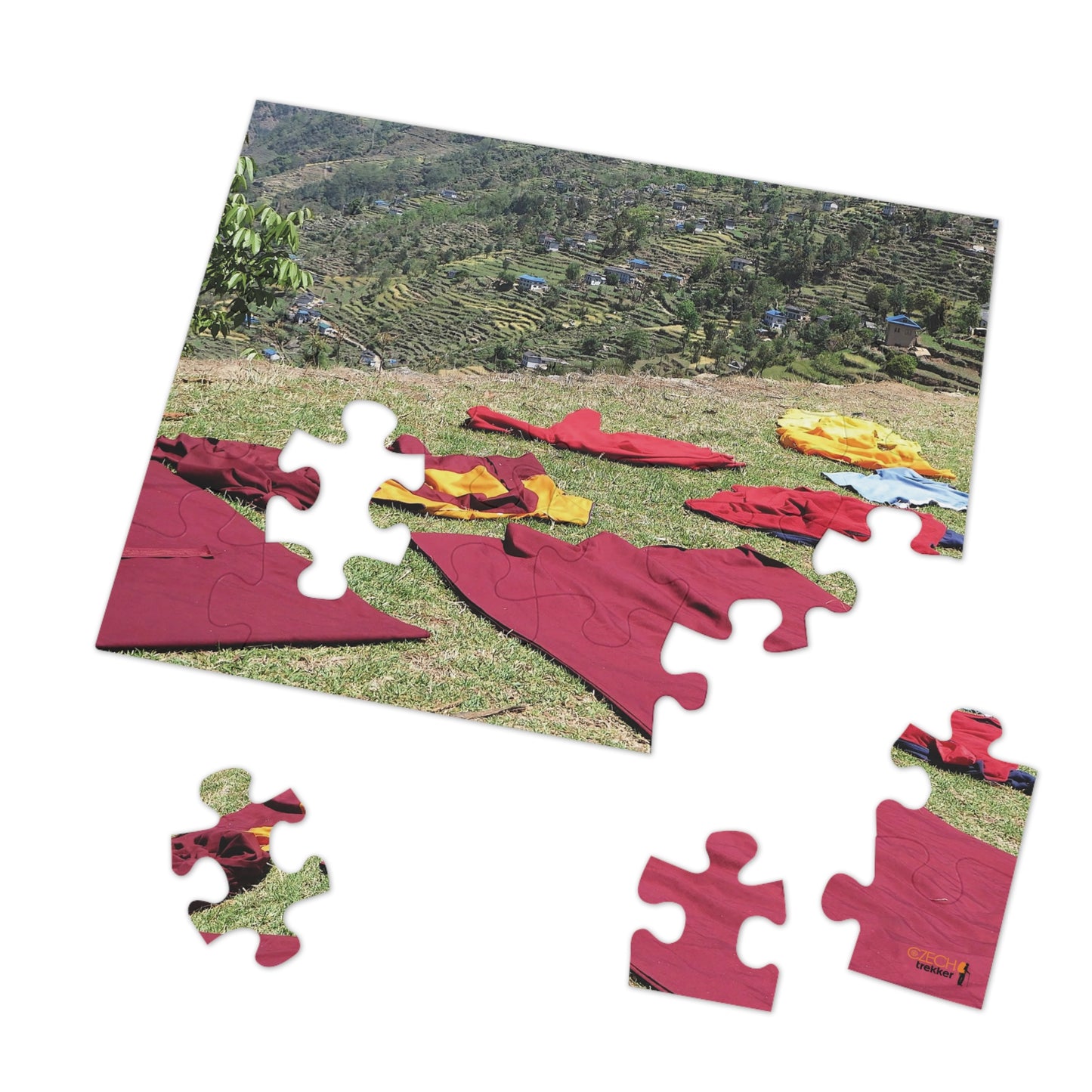 Jigsaw Puzzle & Tin: Original Photo, Solu Khumbu, Nepal (2015), Vibrant Glossy Puzzle, Nature Lover's Gift, 30 to 500 Pcs