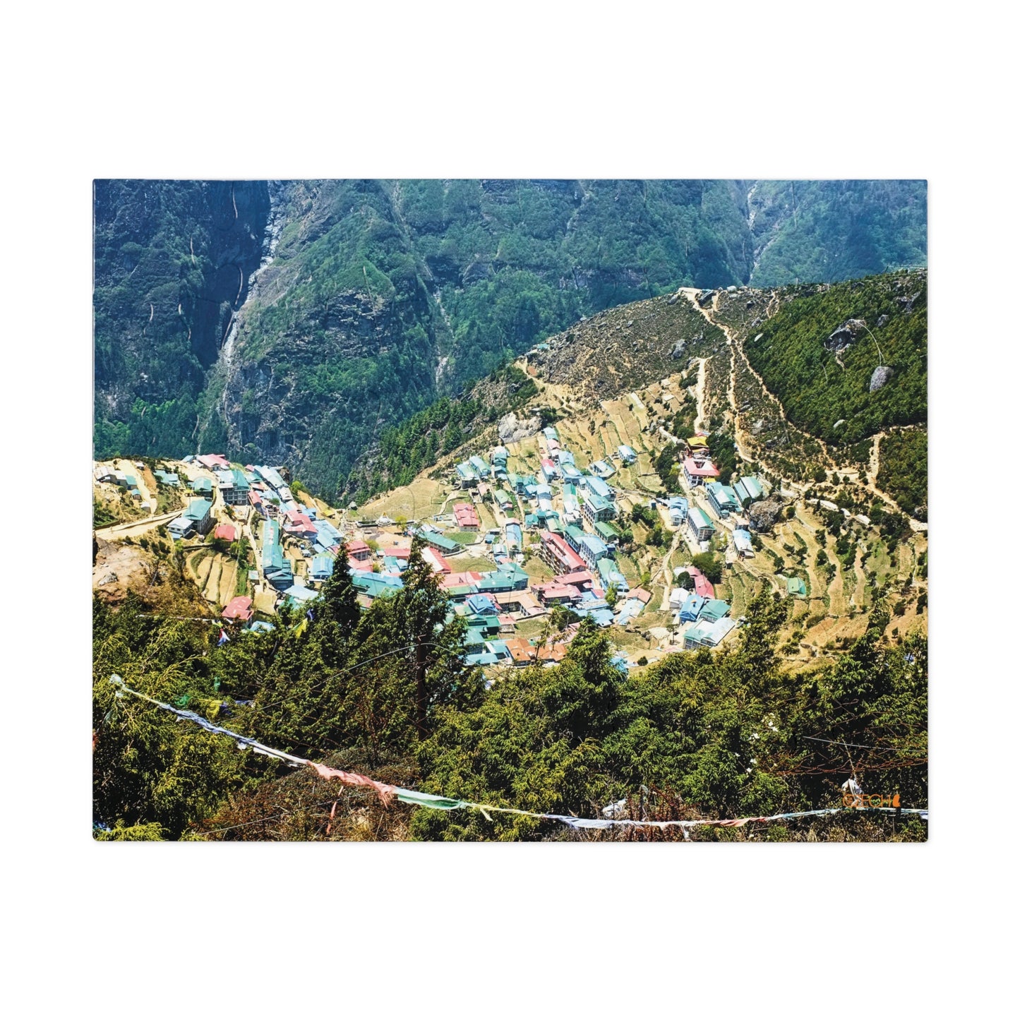 Jigsaw Puzzle & Tin: Original Photo, Namche Bazaar, Solu Khumbu, Nepal (2014), Vibrant Glossy Puzzle, Nature Lover's Gift, 30 to 500 Pcs